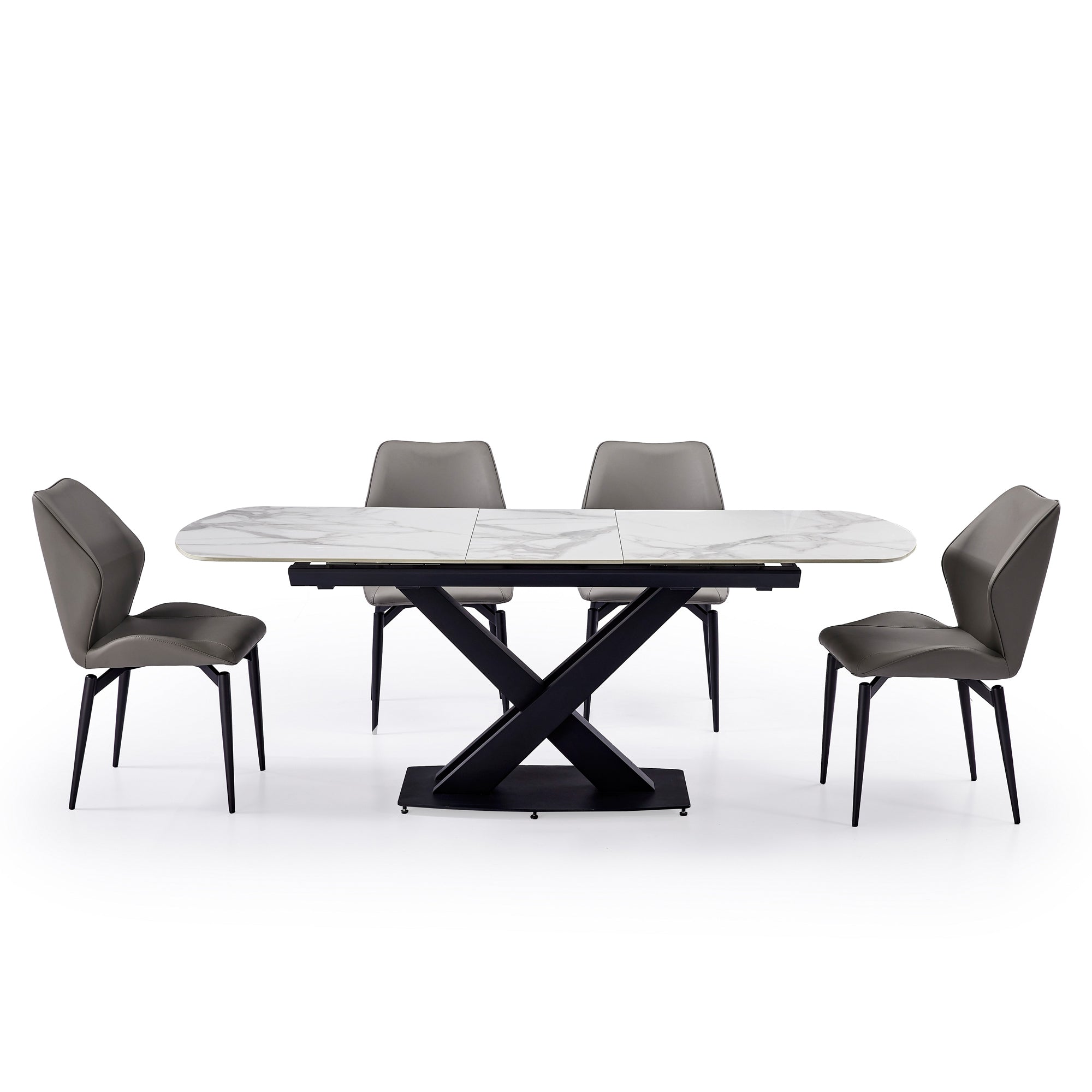 Black powder coated base Extension table