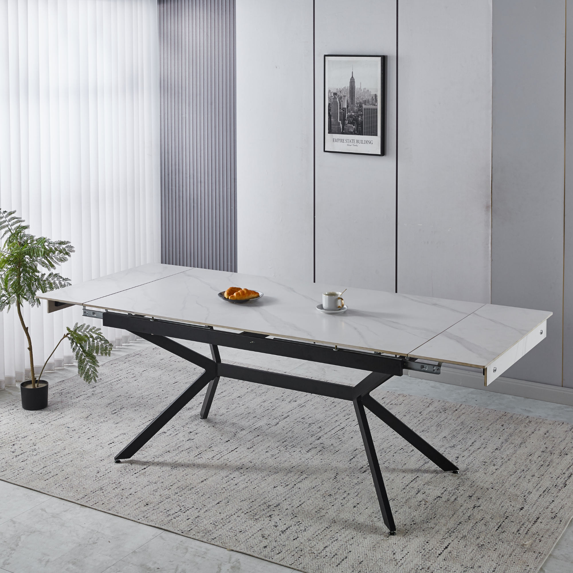Big Size Extendable Dining Table for Family Gatherings