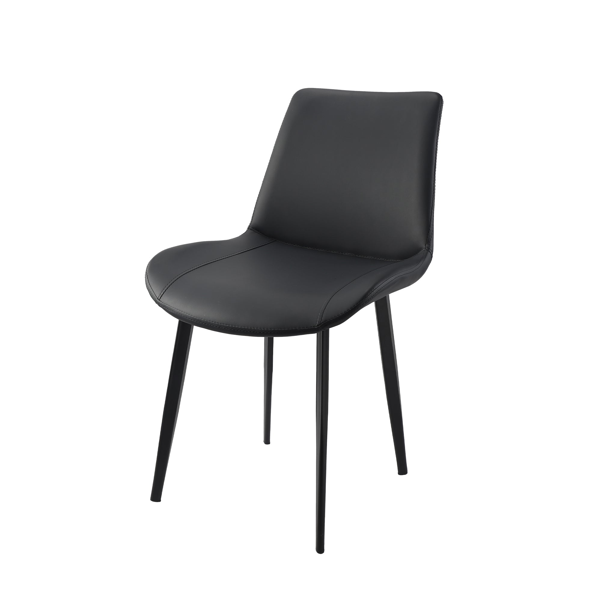 PU Leather Dining Chair with Metal Legs