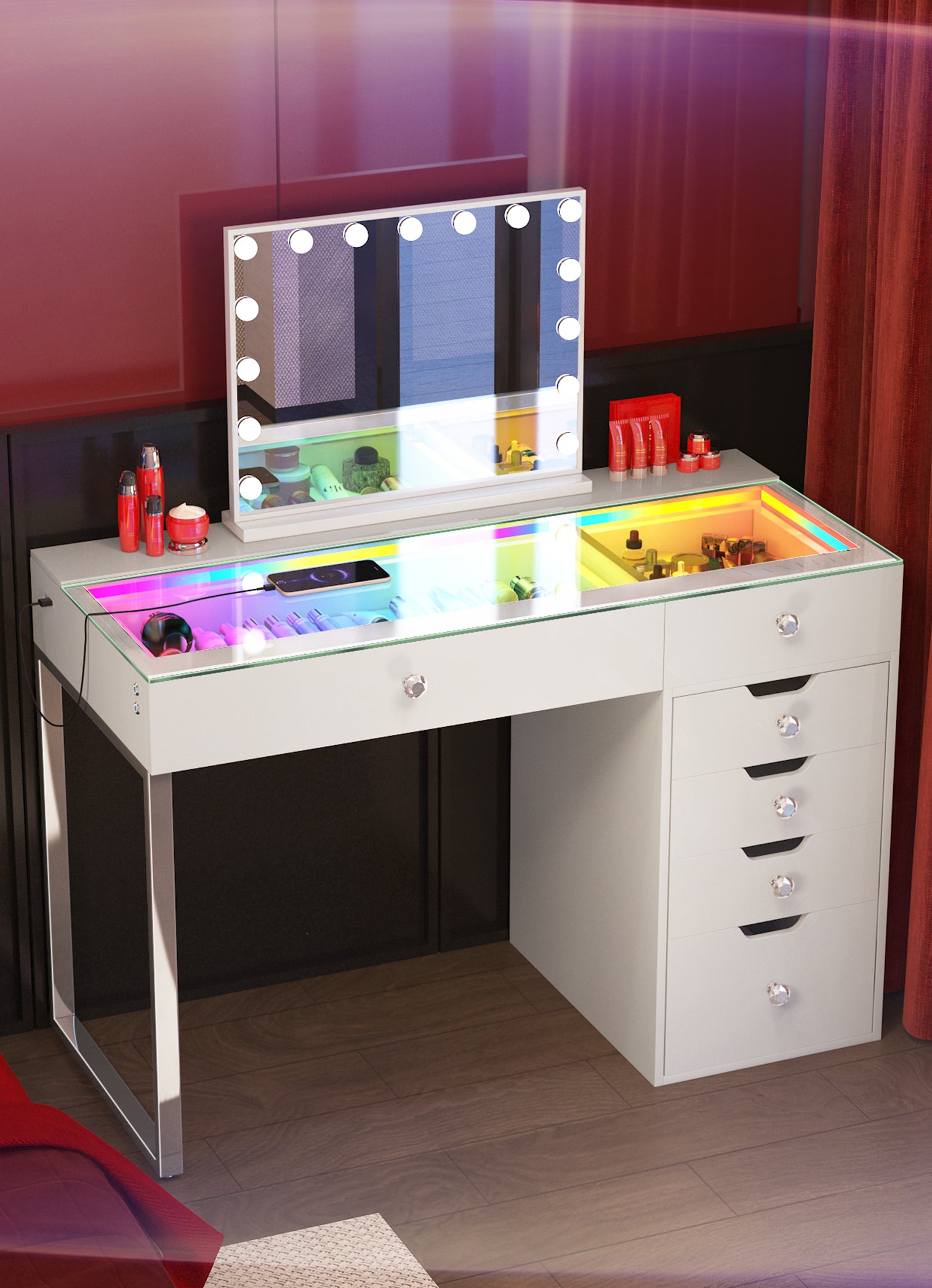 VANITII Diana Vanity Desk - Vanity Desk With Mirror - Vanity Desks