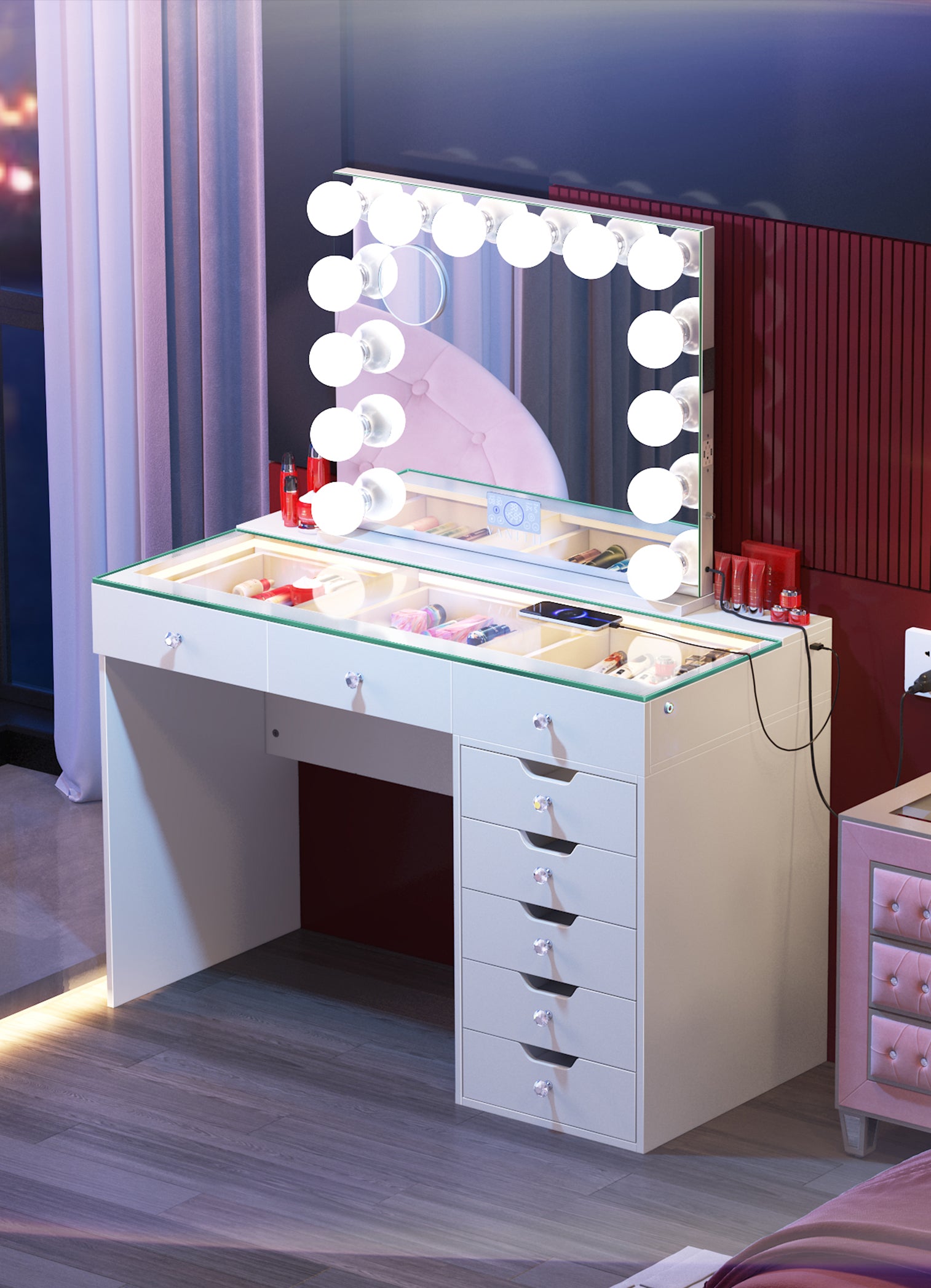Quality Diana 8-Drawer Vanity | Professional Beauty Storage