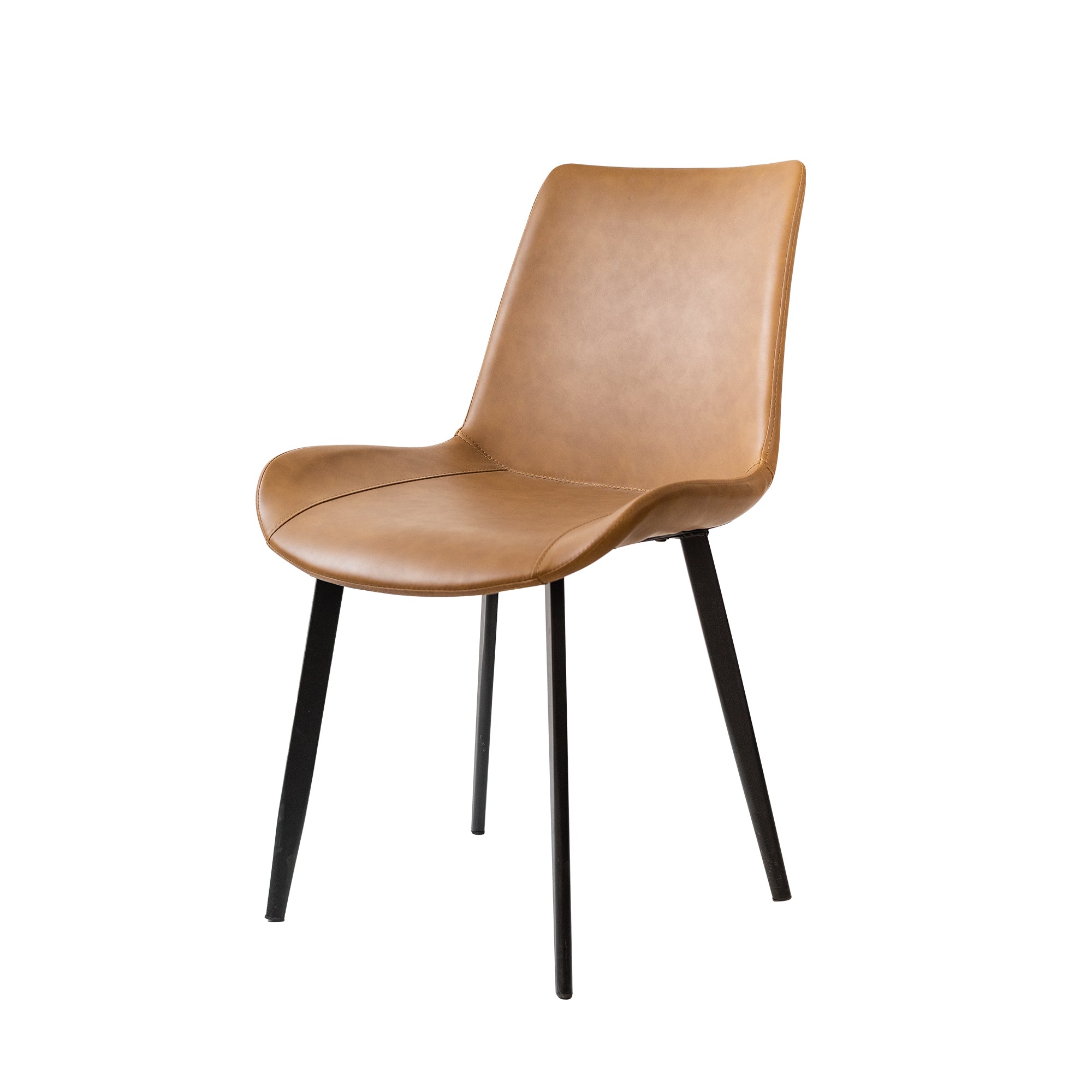 PU Leather Dining Chair with Metal Legs