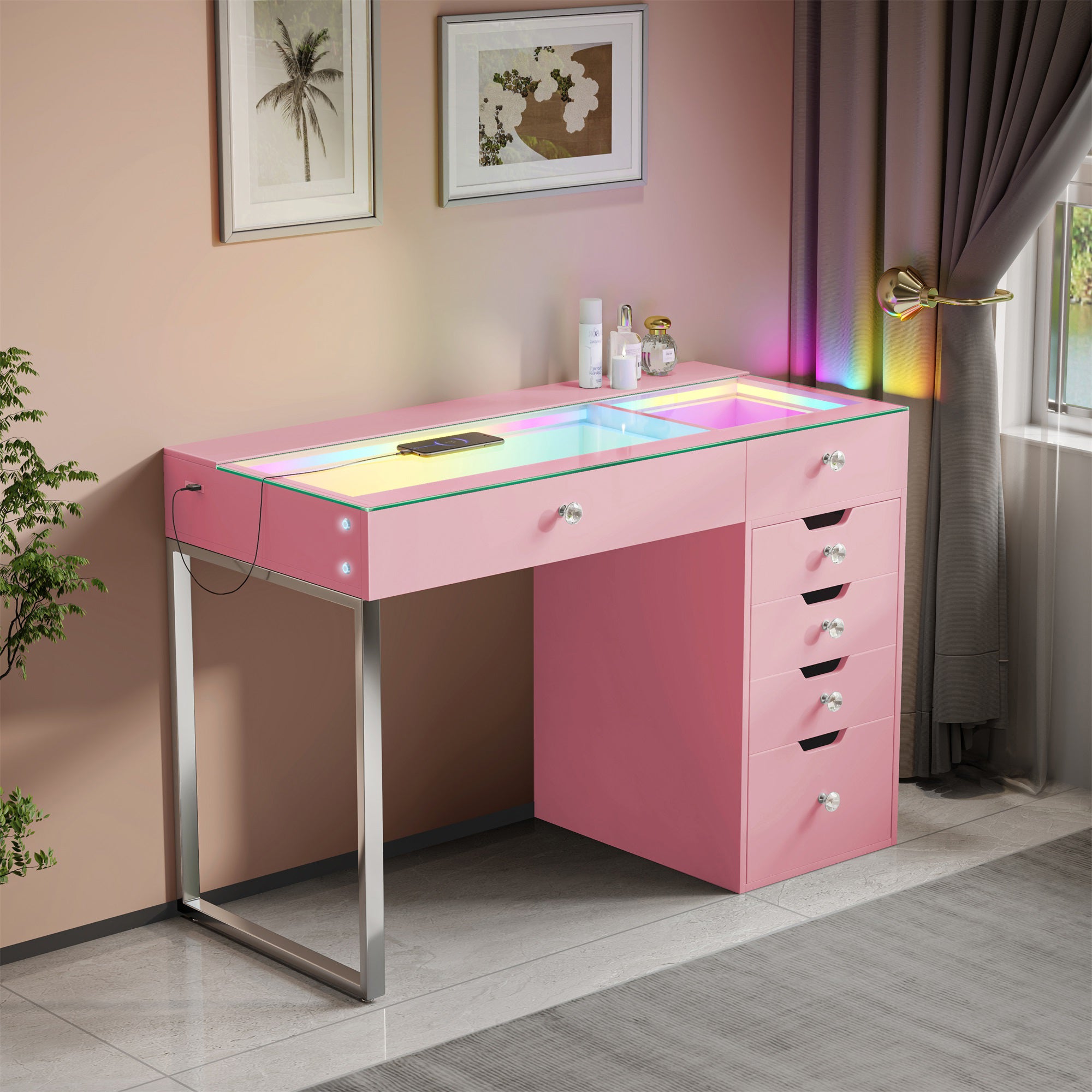 VANITII Diana Vanity Desk - Vanity Desk With Mirror - Vanity Desks