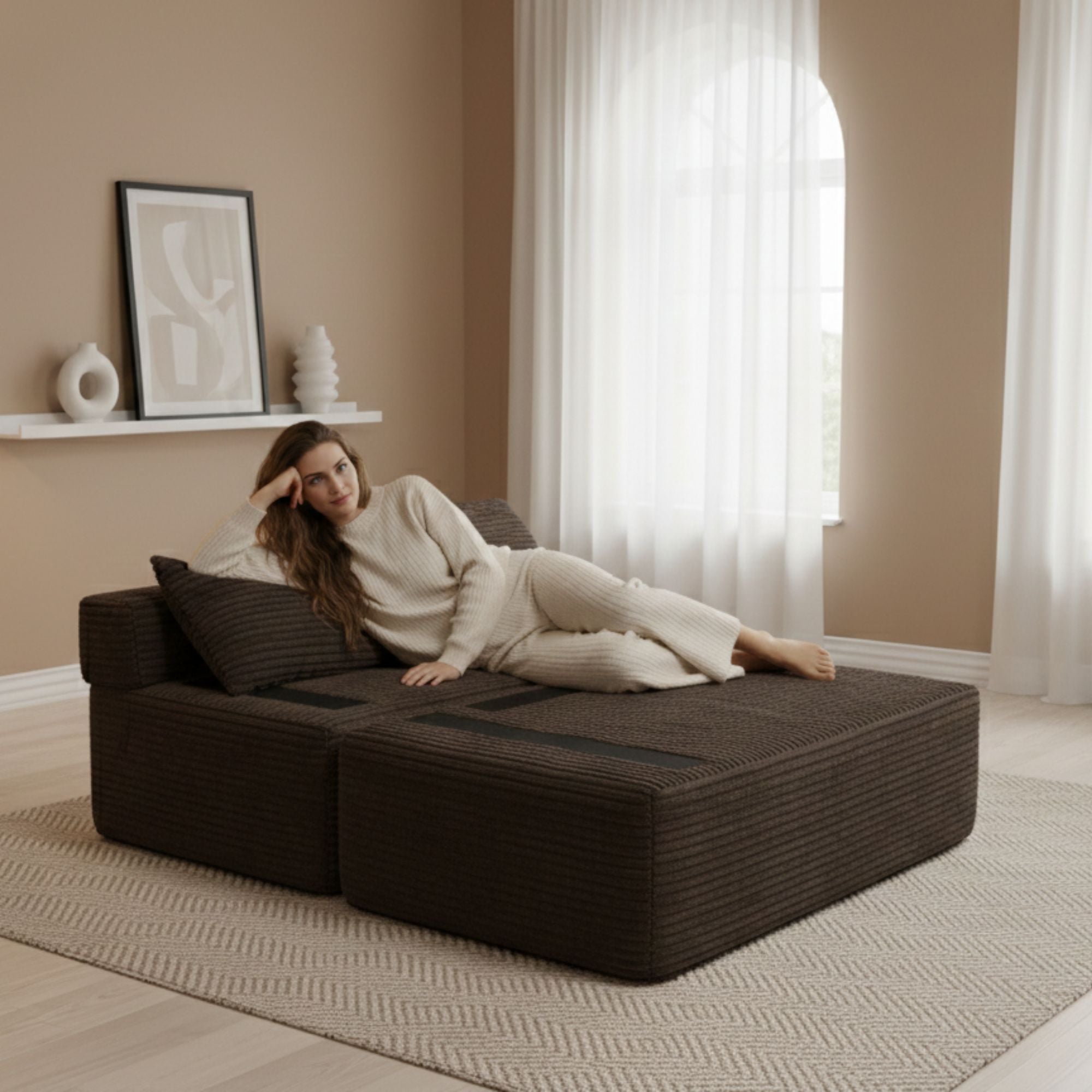 Compress sofa Brown