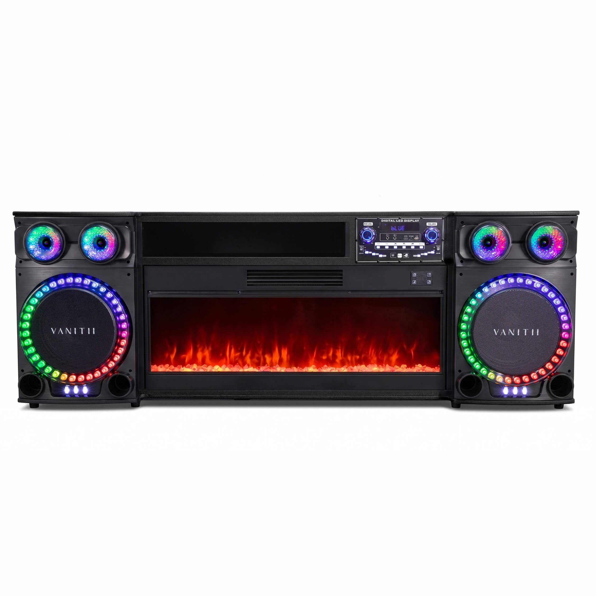 VANITII Smart Fireplace TV Stand & Sound Station