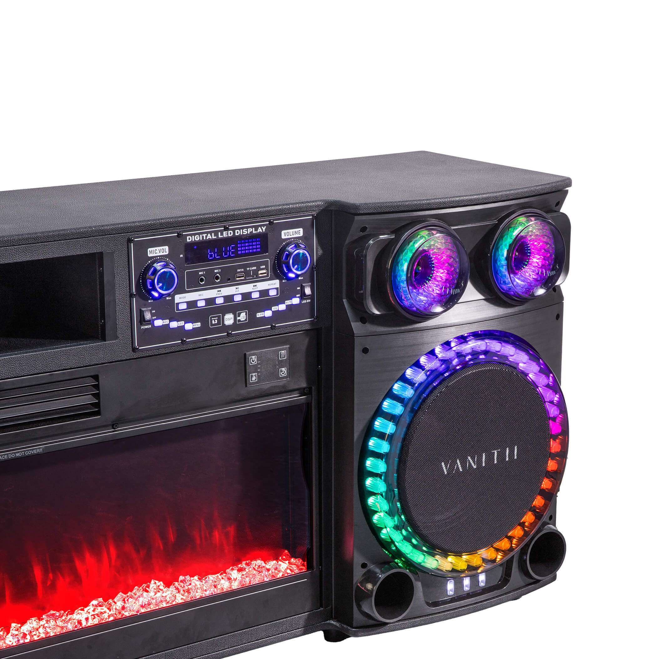 VANITII Smart Fireplace TV Stand & Sound Station