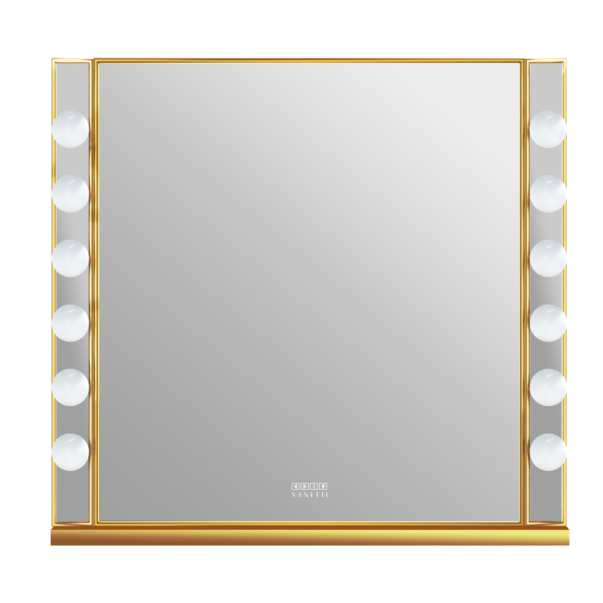 VANITII Chanel Gold Hollywood Vanity Mirror - 12 Dimmable LED Bulbs