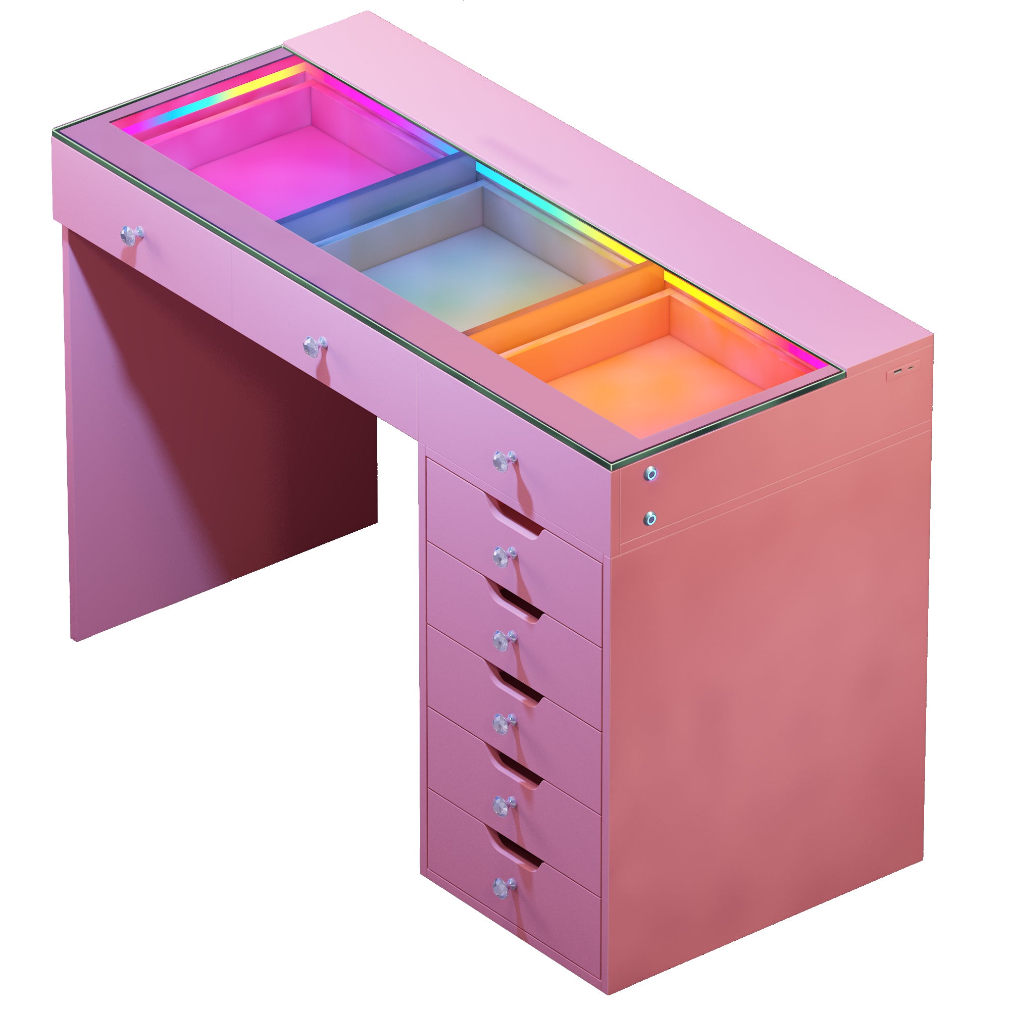 VANITII Diana Vanity Desk Pro- 8 Storage Drawers