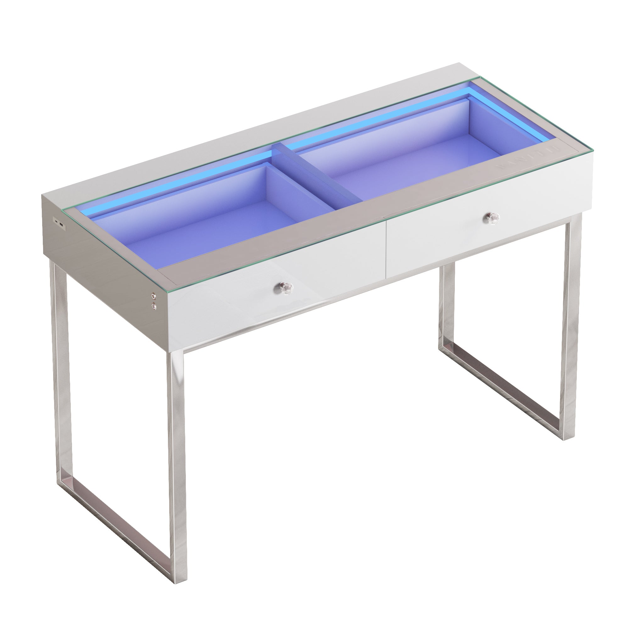 VANITII Alice RGB Vanity Desk Pro - 2 Storage Drawers