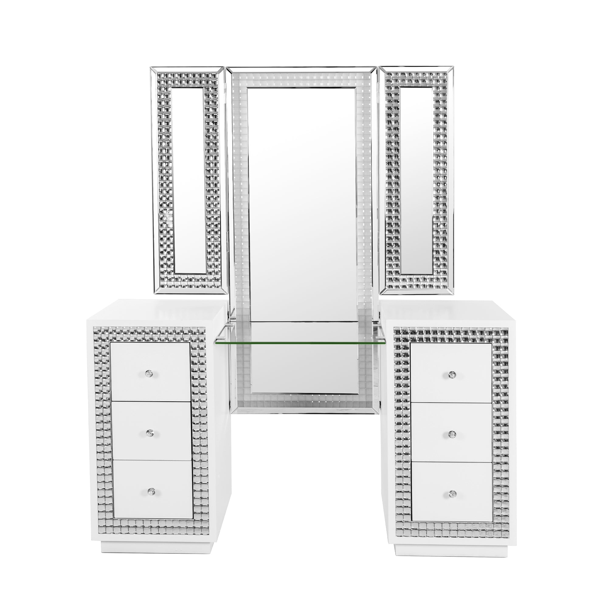 VANITII Rectangular Mirrored Dresser