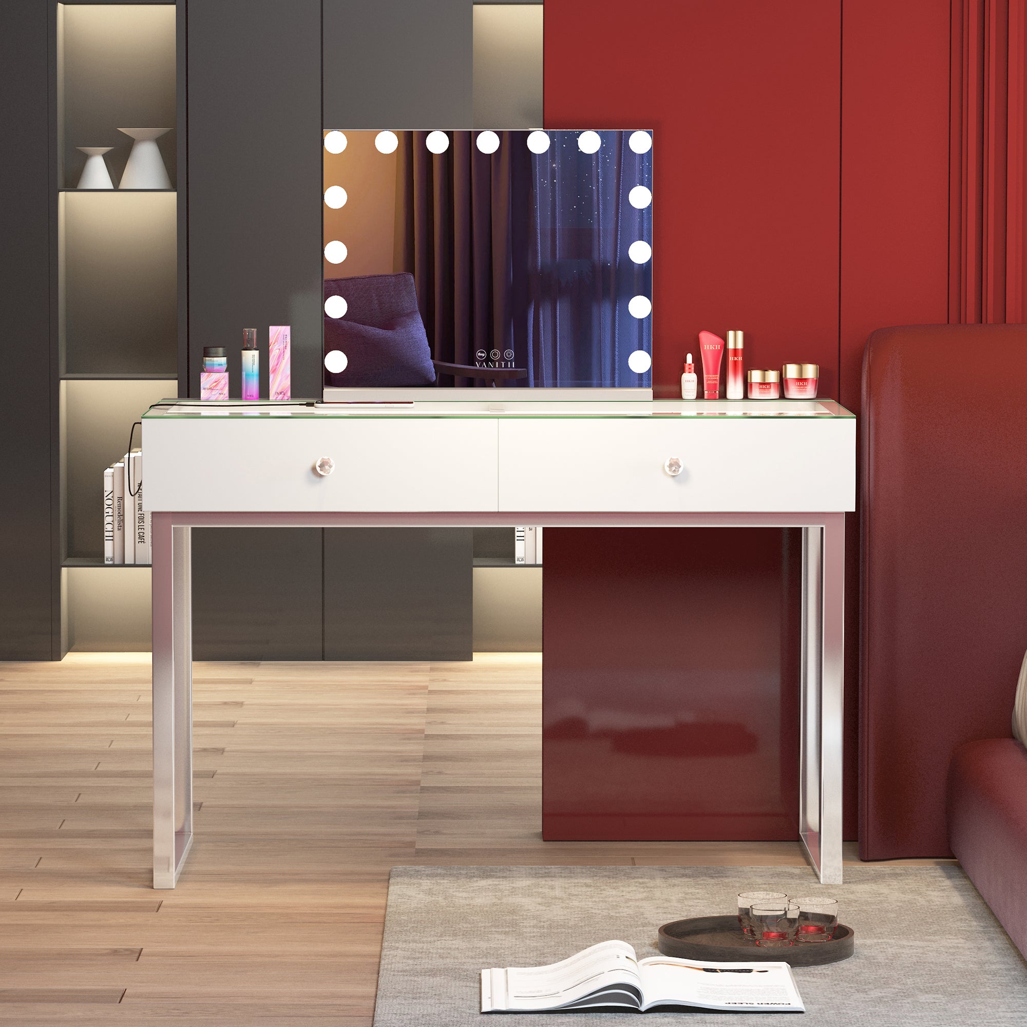 VANITII Alice Vanity Desk Pro - 2 Storage Drawers