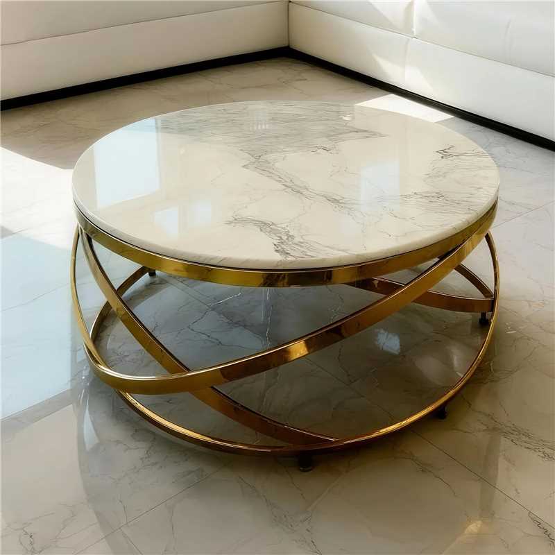 Gold Stainless Steel Dining Table （CT01）