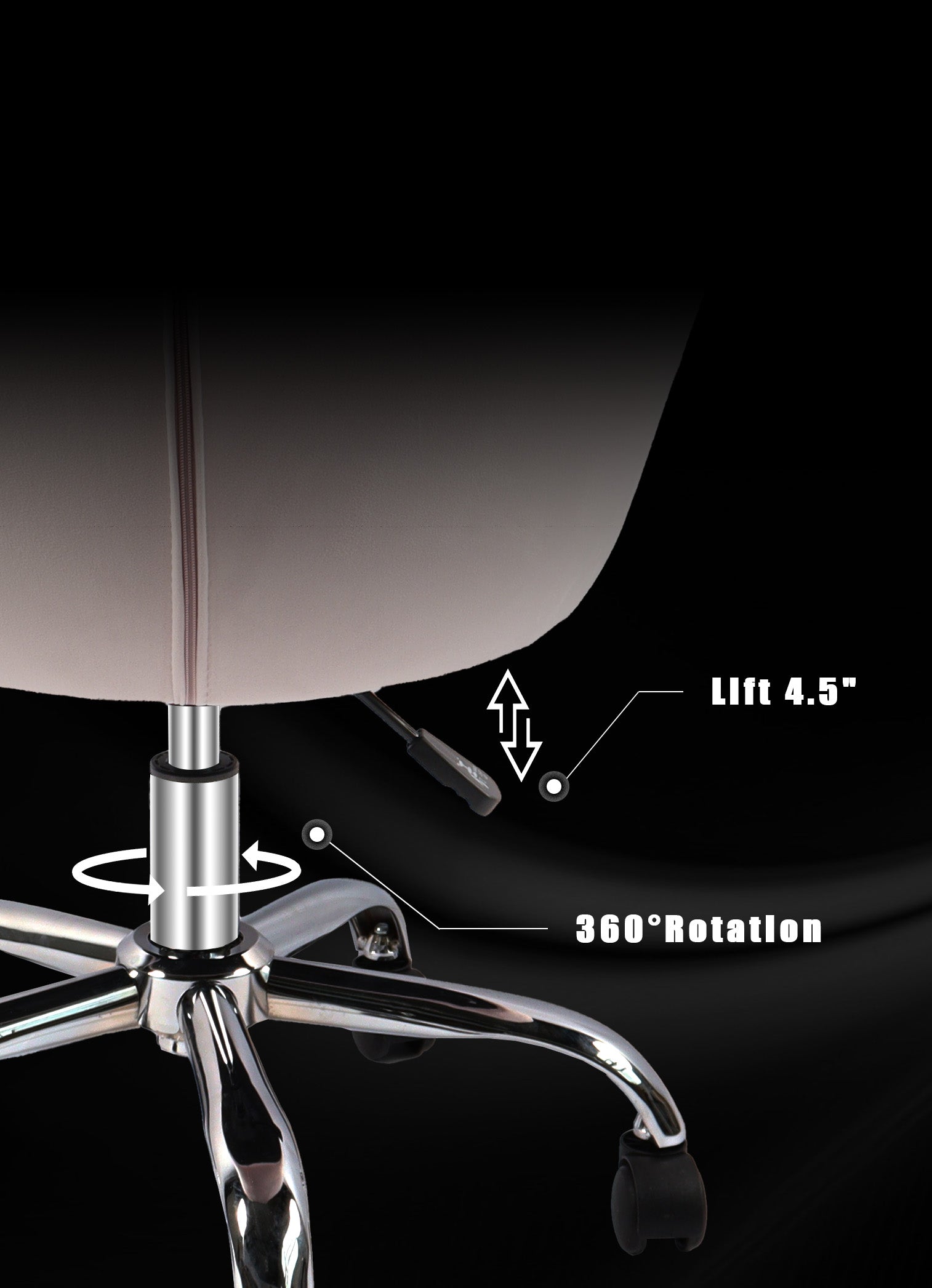 椅子 Anna Anna Chair: Modern Swivel Seating for Makeup Station