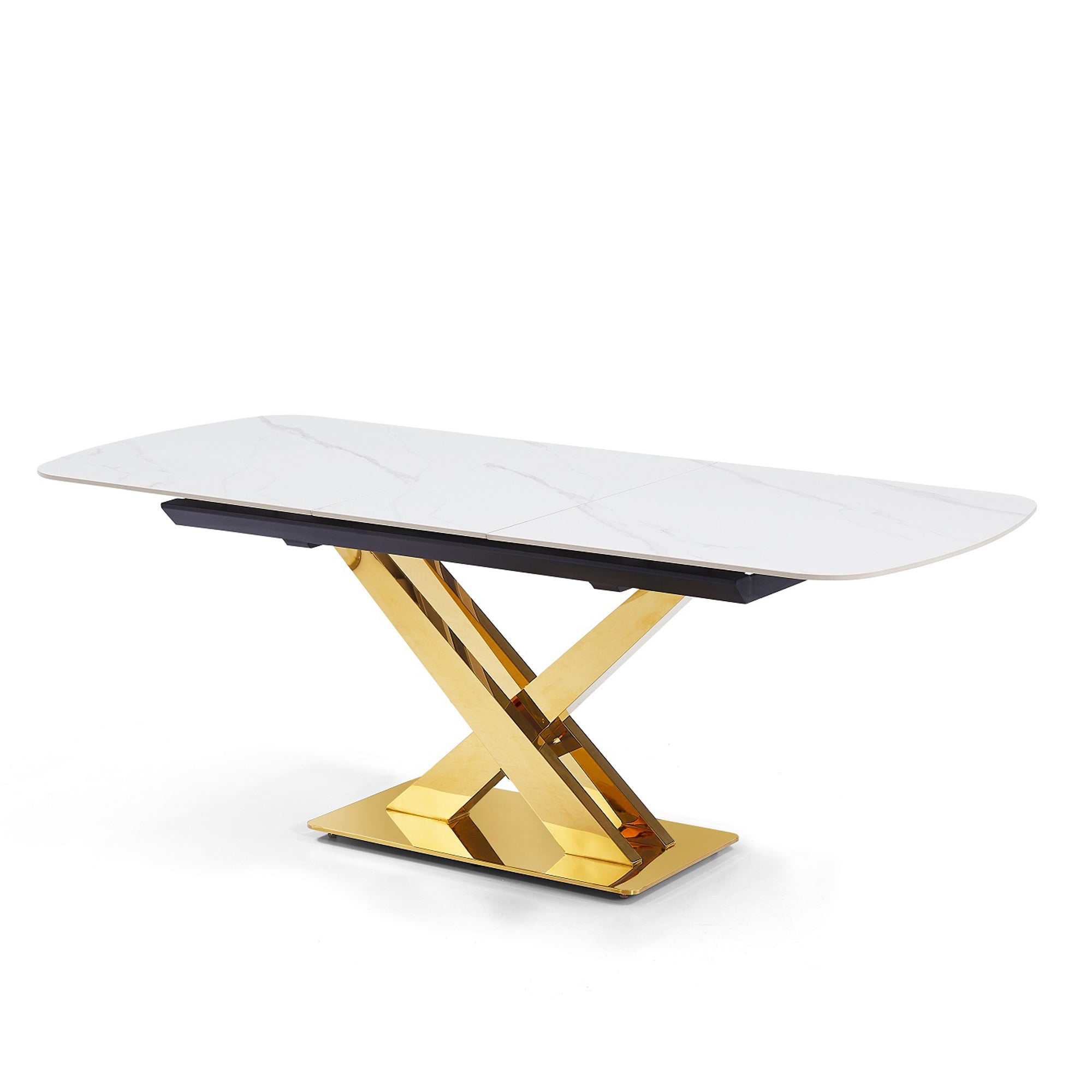 Gold Stainless Steel Base Extension Table