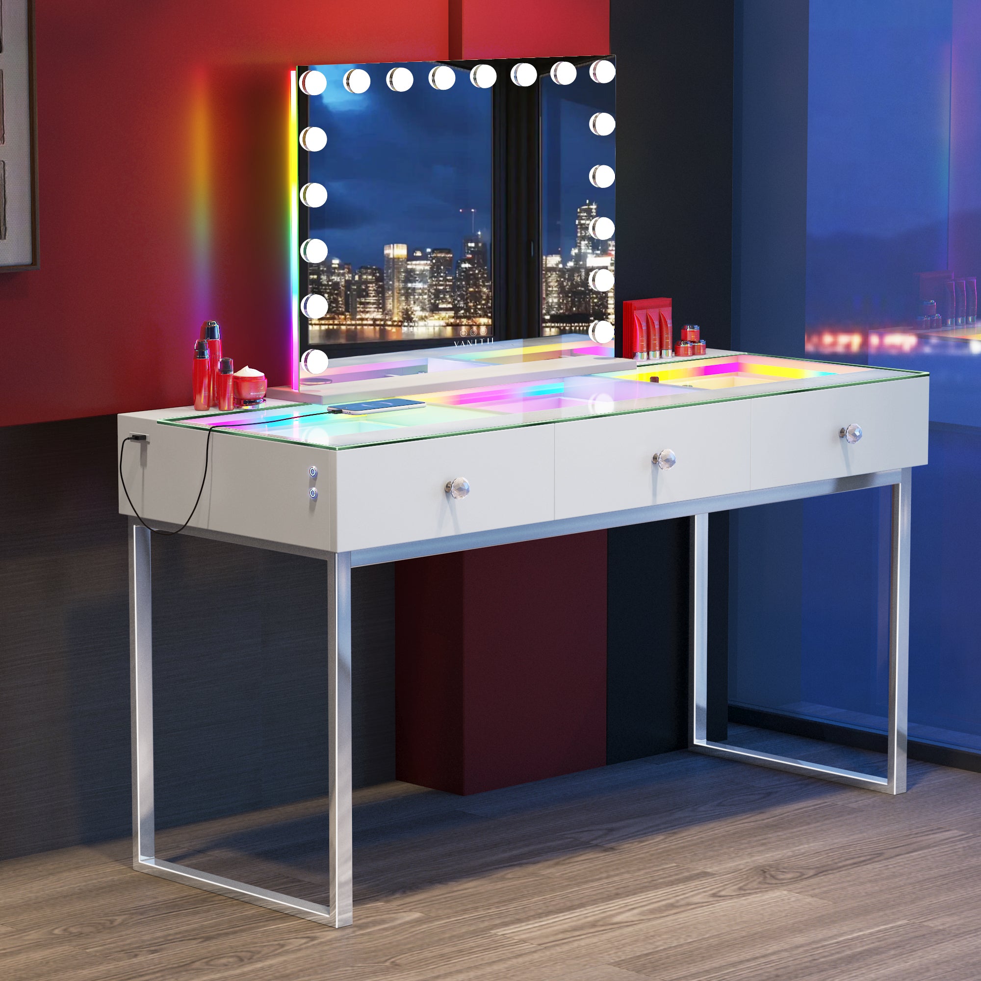 VANITII Billie Vanity Desk Pro - 3 Storage Drawers