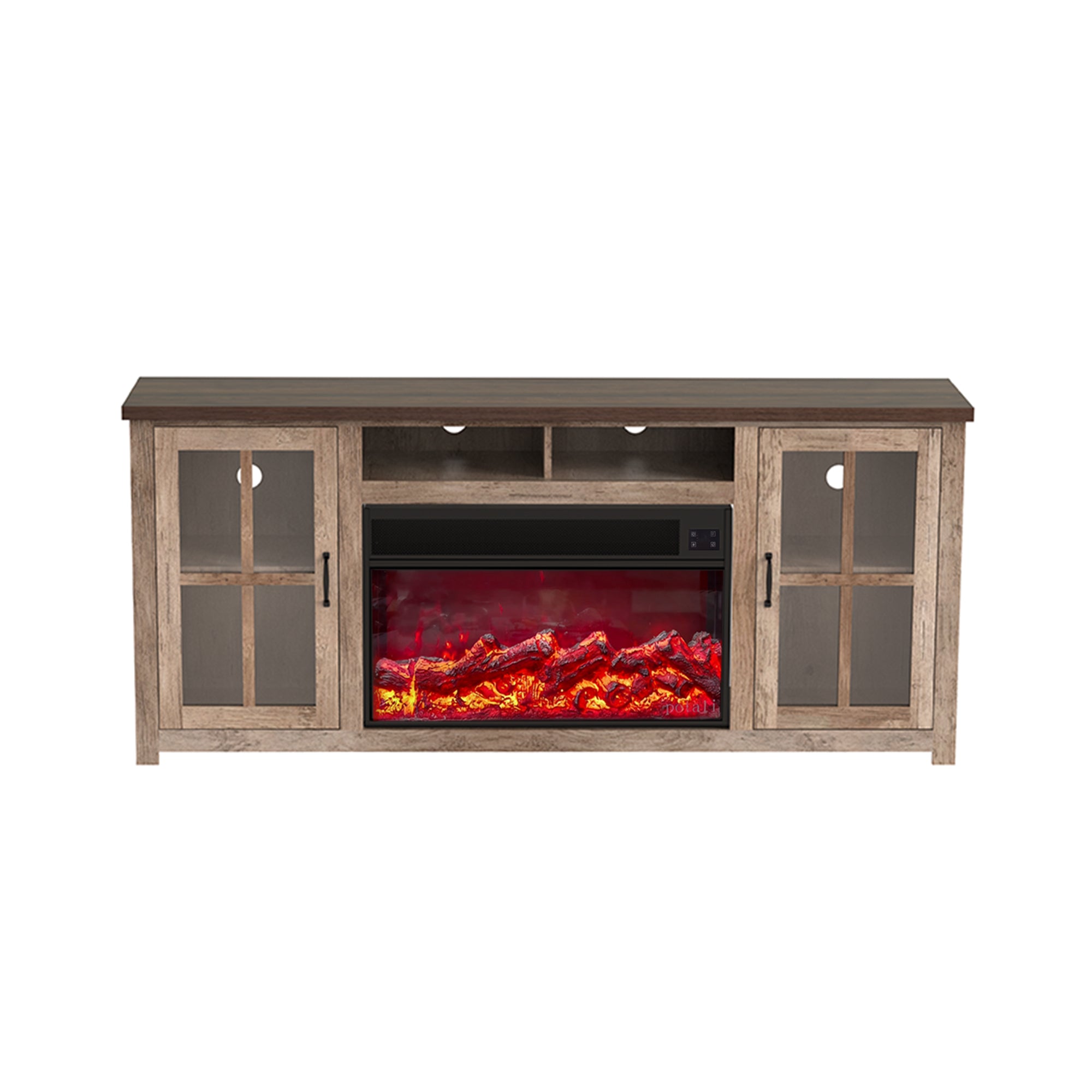 Fully Assembled TV stand with an electronic fireplace (HZ03)
