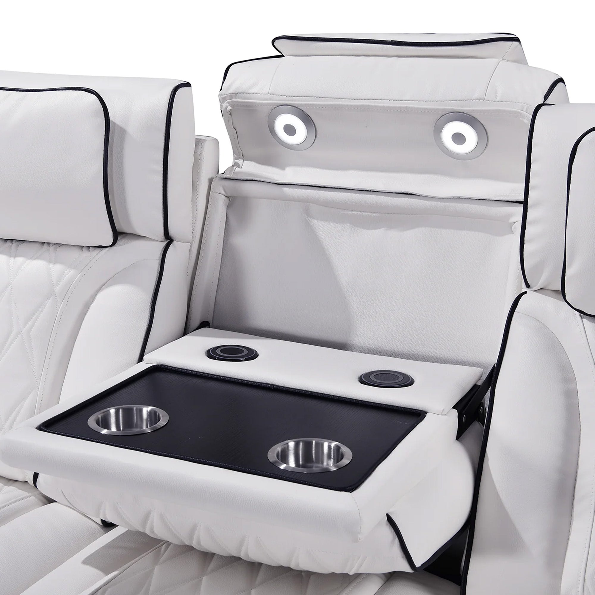 Jessie White Power Recliner 3-seater Sofa