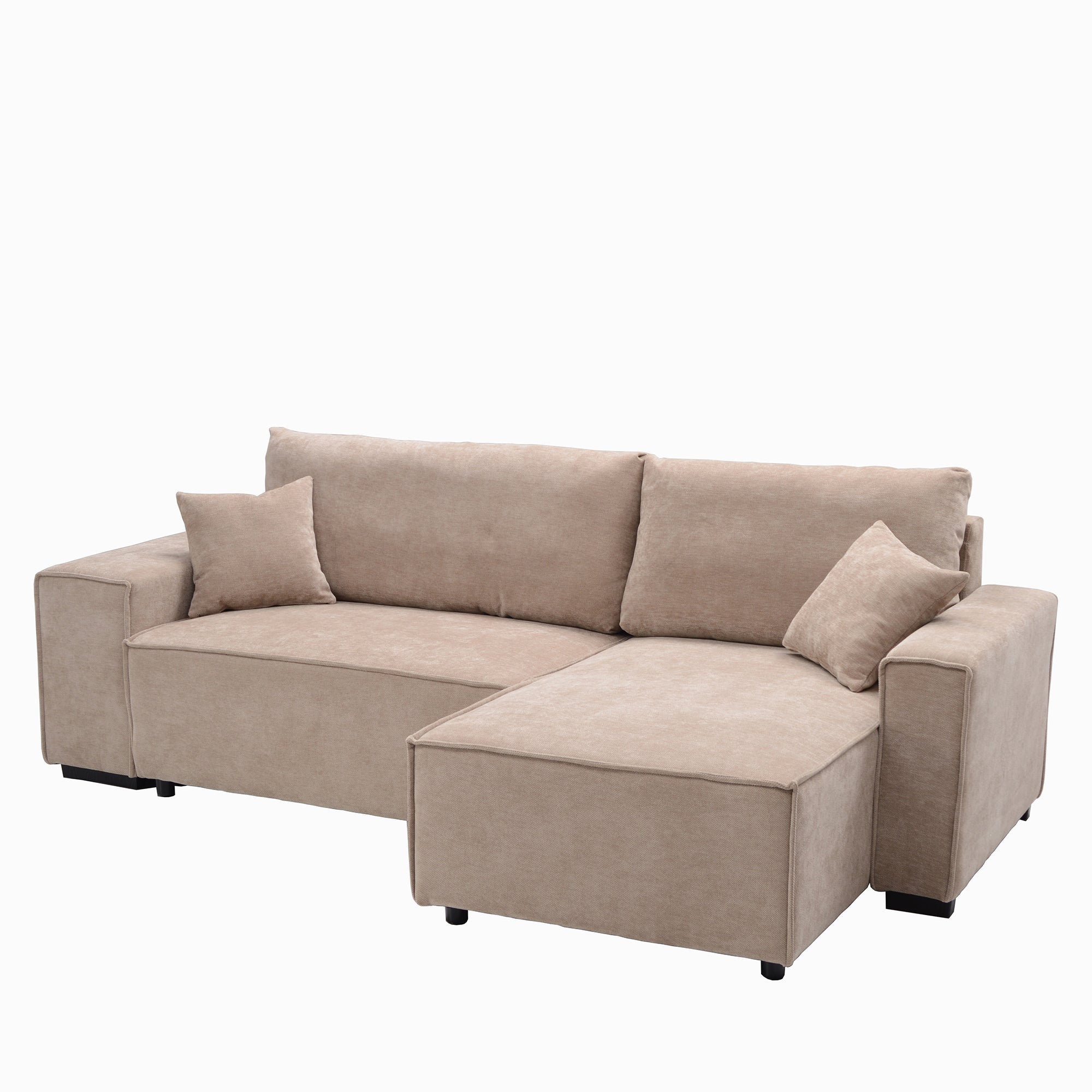 L-Shape sofa with storage and Pull-out bed
