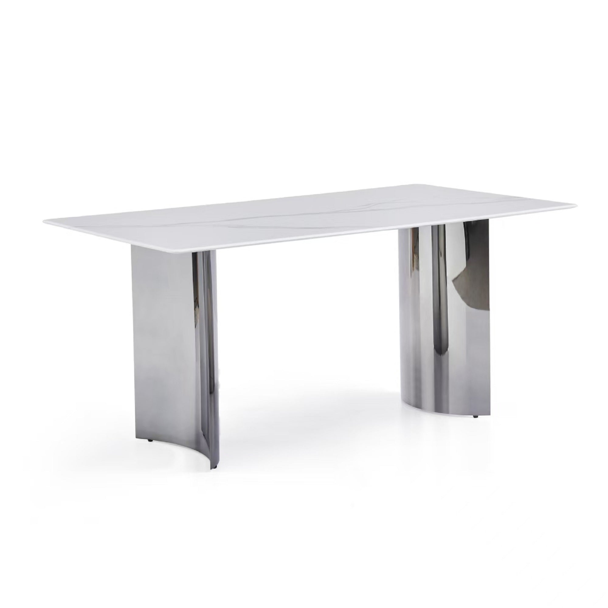 Black Stainless Steel Base Dining table