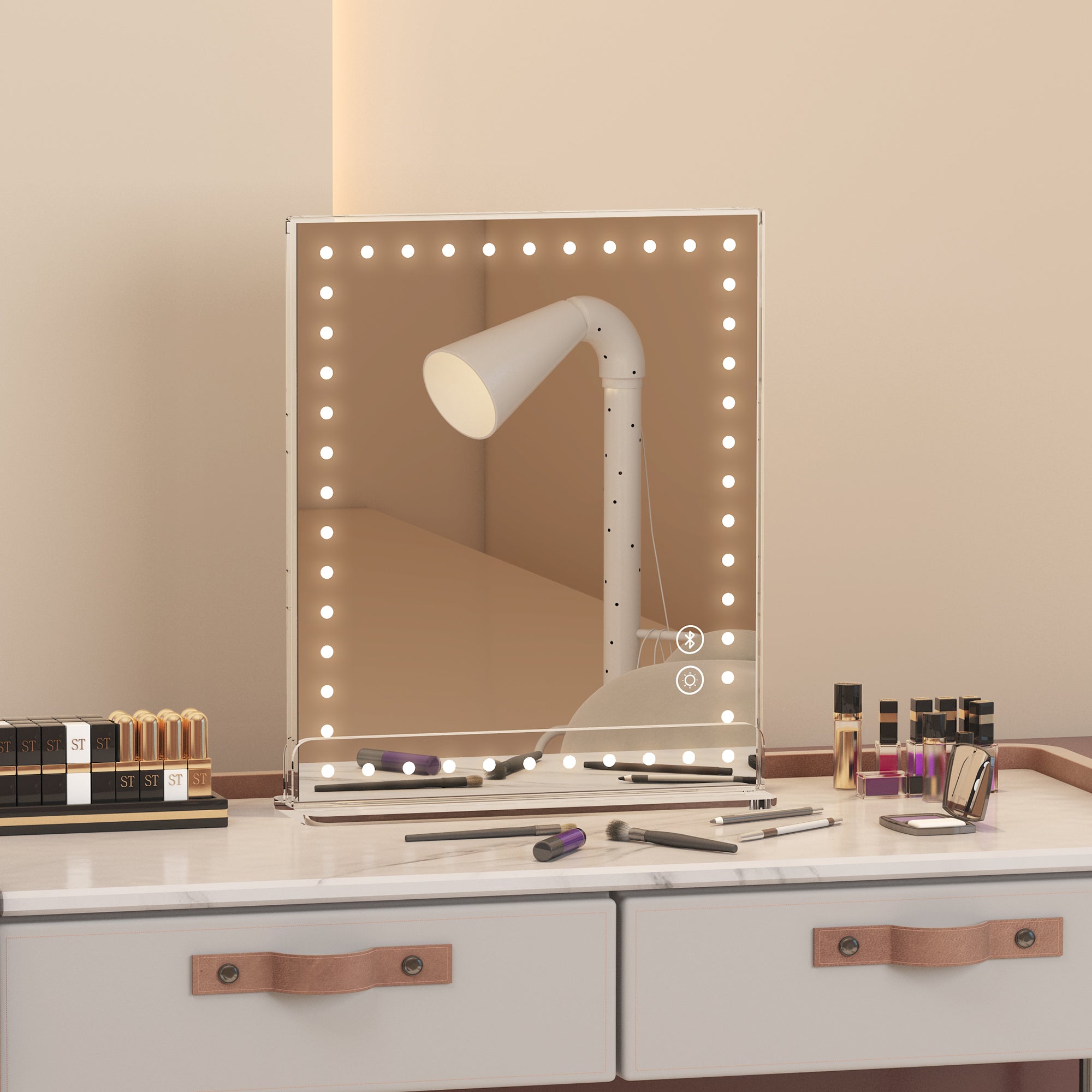 VANITII LED Music Mirror with Dimmable Light