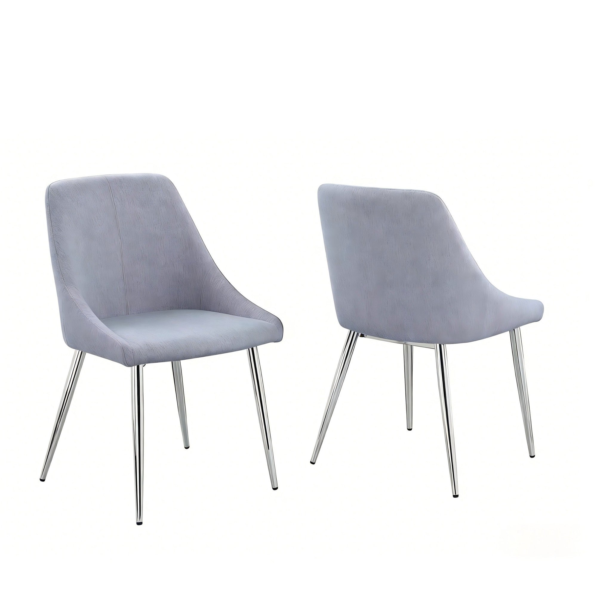 Gray Fabric Upholstery Side Chair-2PCS/CTN
