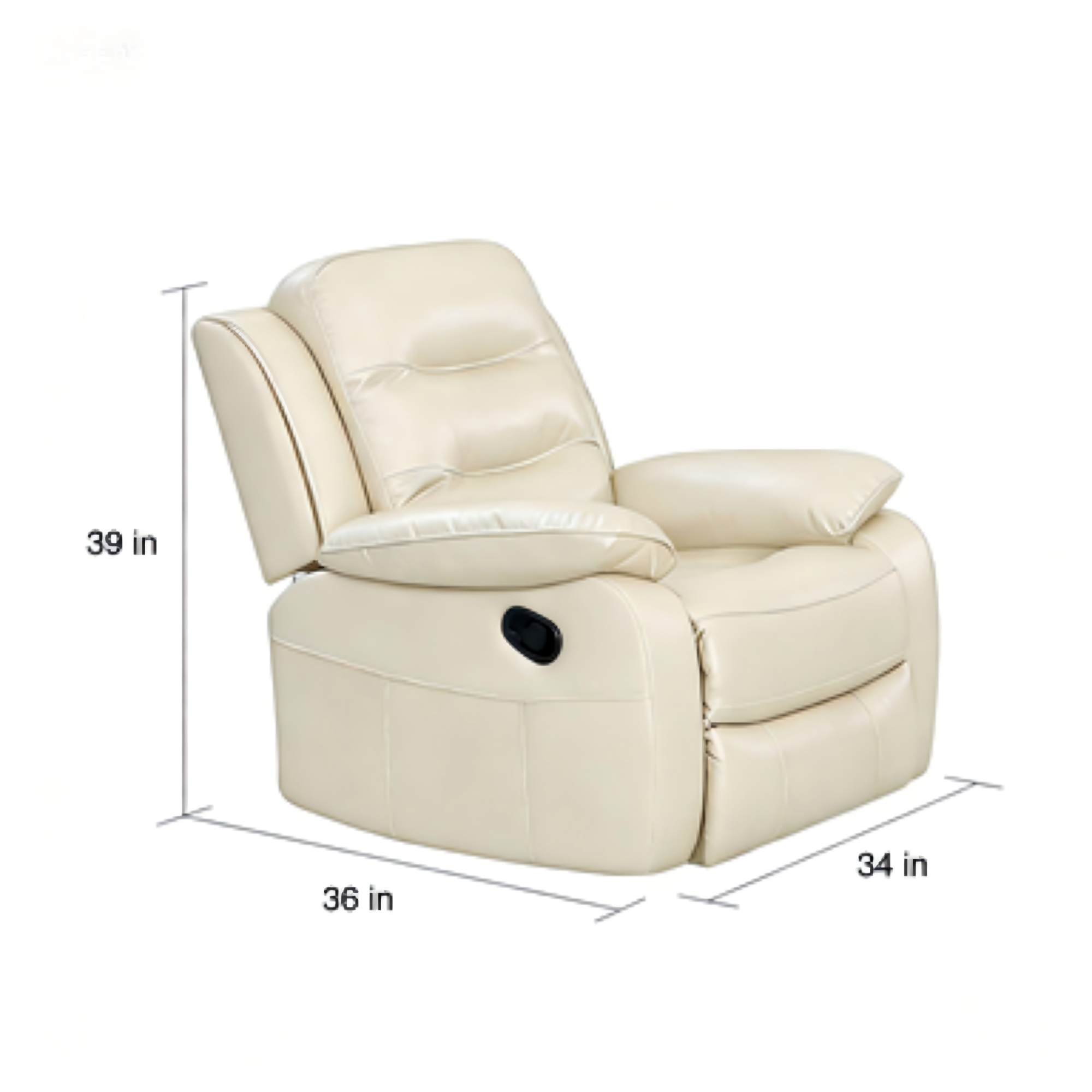 Dawn Cozy Ivory Power Reclining Sofa Set, Electric Recliner & 1-Seater Couch for Living Room