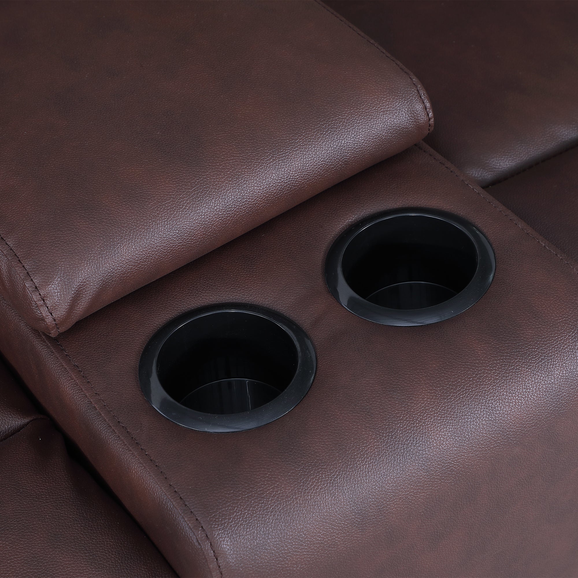 The two cup holders of the sofa