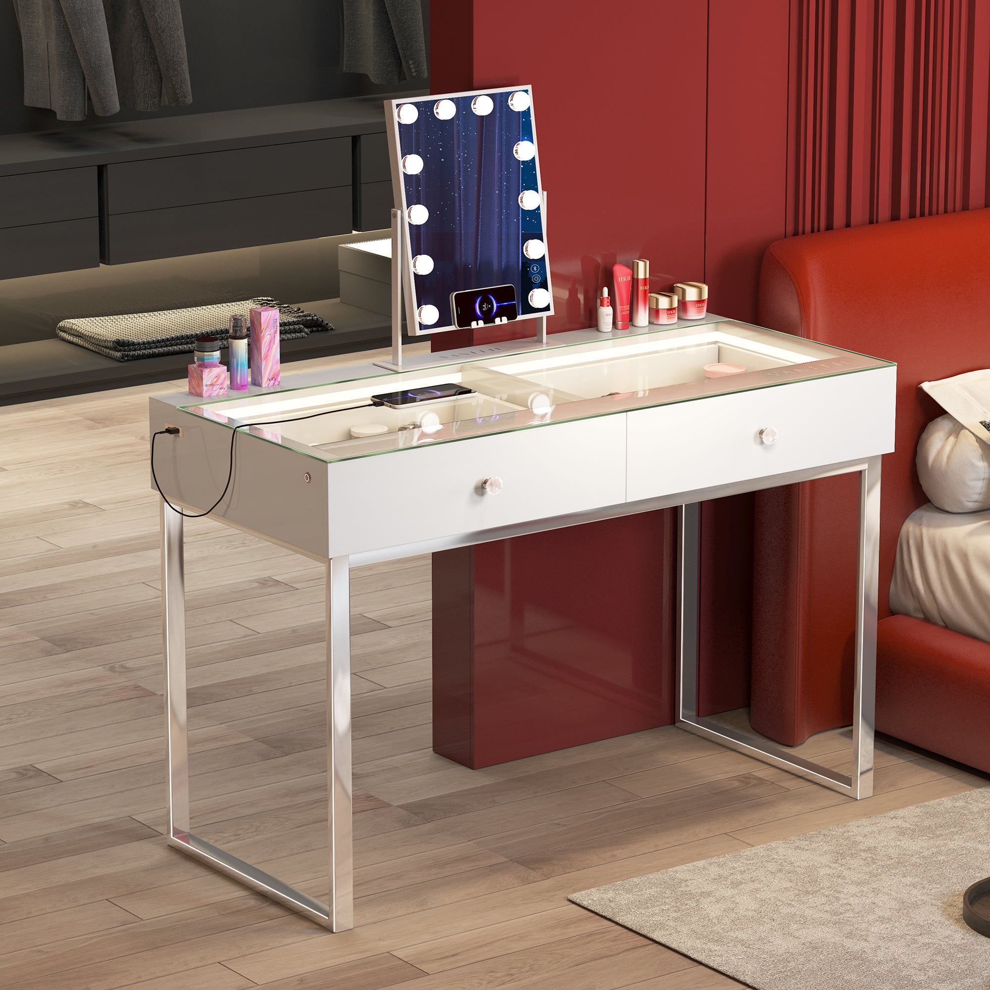 VANITII Alice Vanity Desk Pro - 2 Storage Drawers