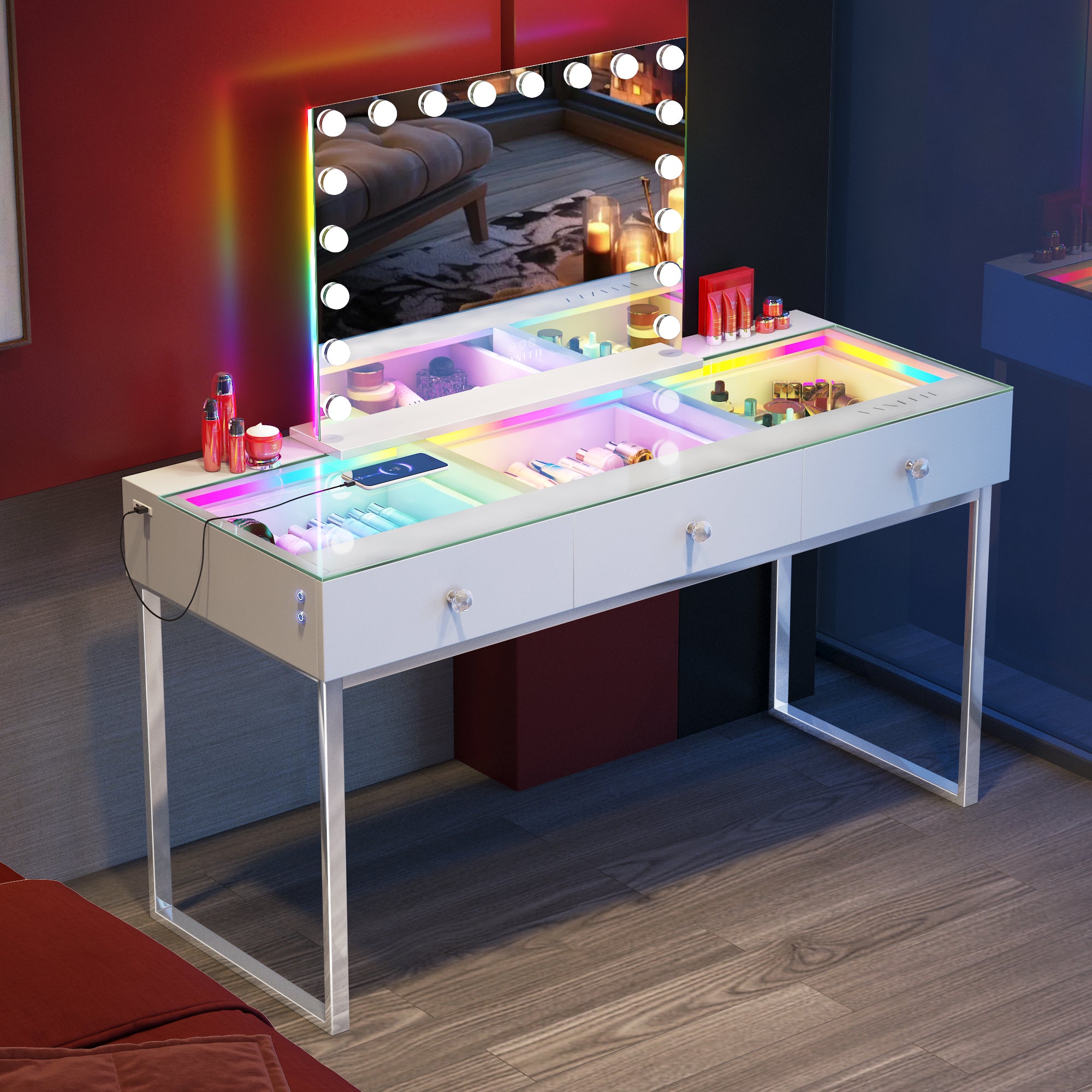 VANITII Billie Vanity Desk Pro - 3 Storage Drawers