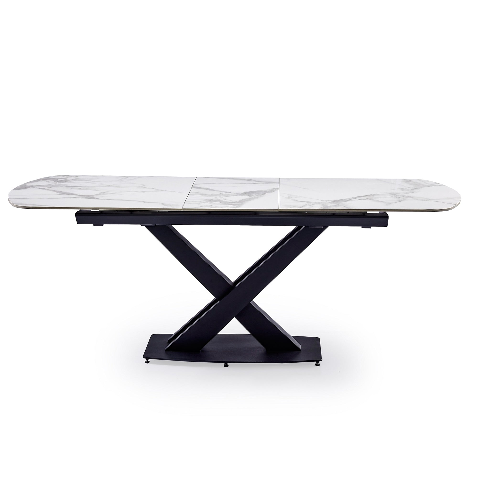 Black powder coated base Extension table