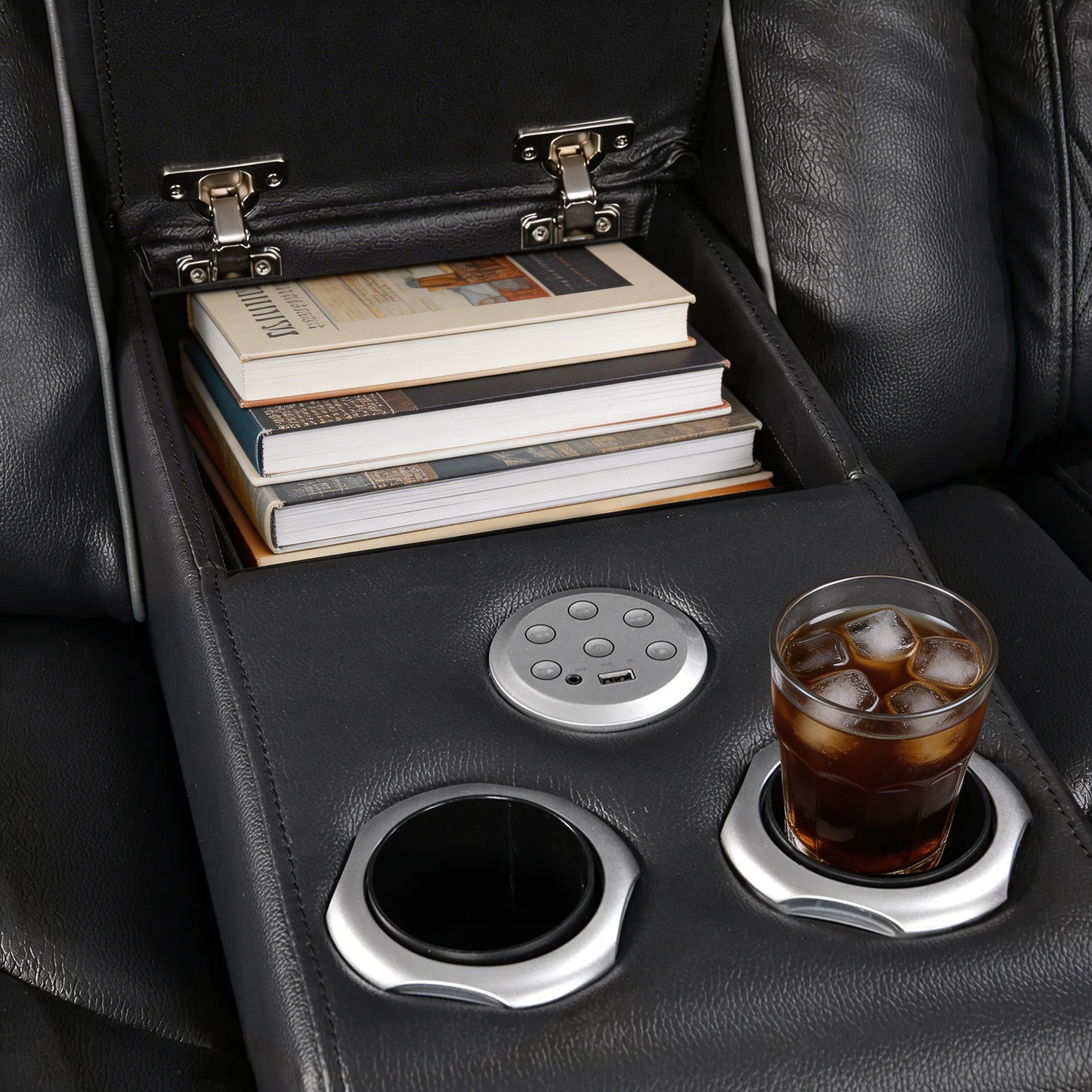 Jessie Power Recliner Black 2-seater Loveseat