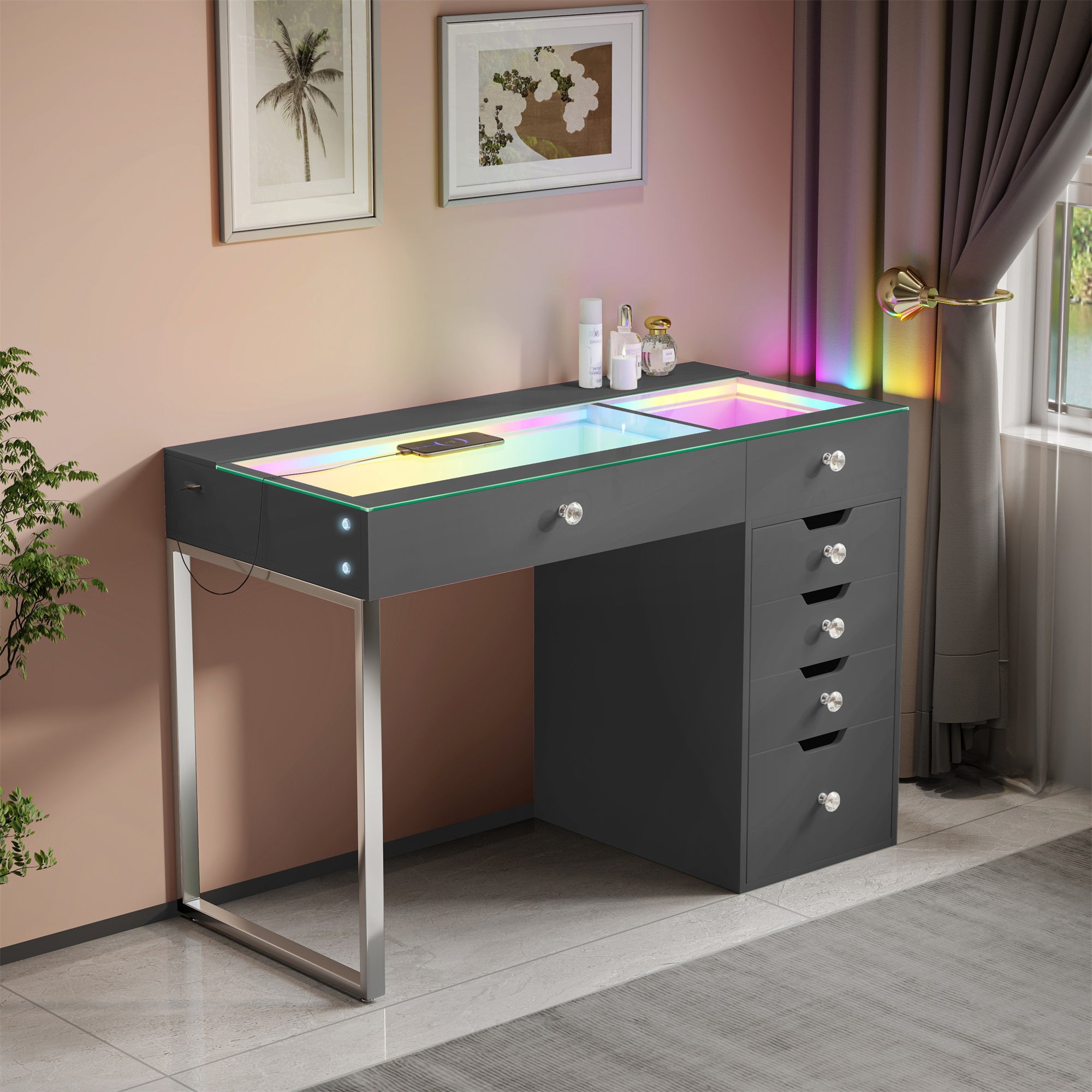 VANITII Diana Vanity Desk - Vanity Desk With Mirror - Vanity Desks