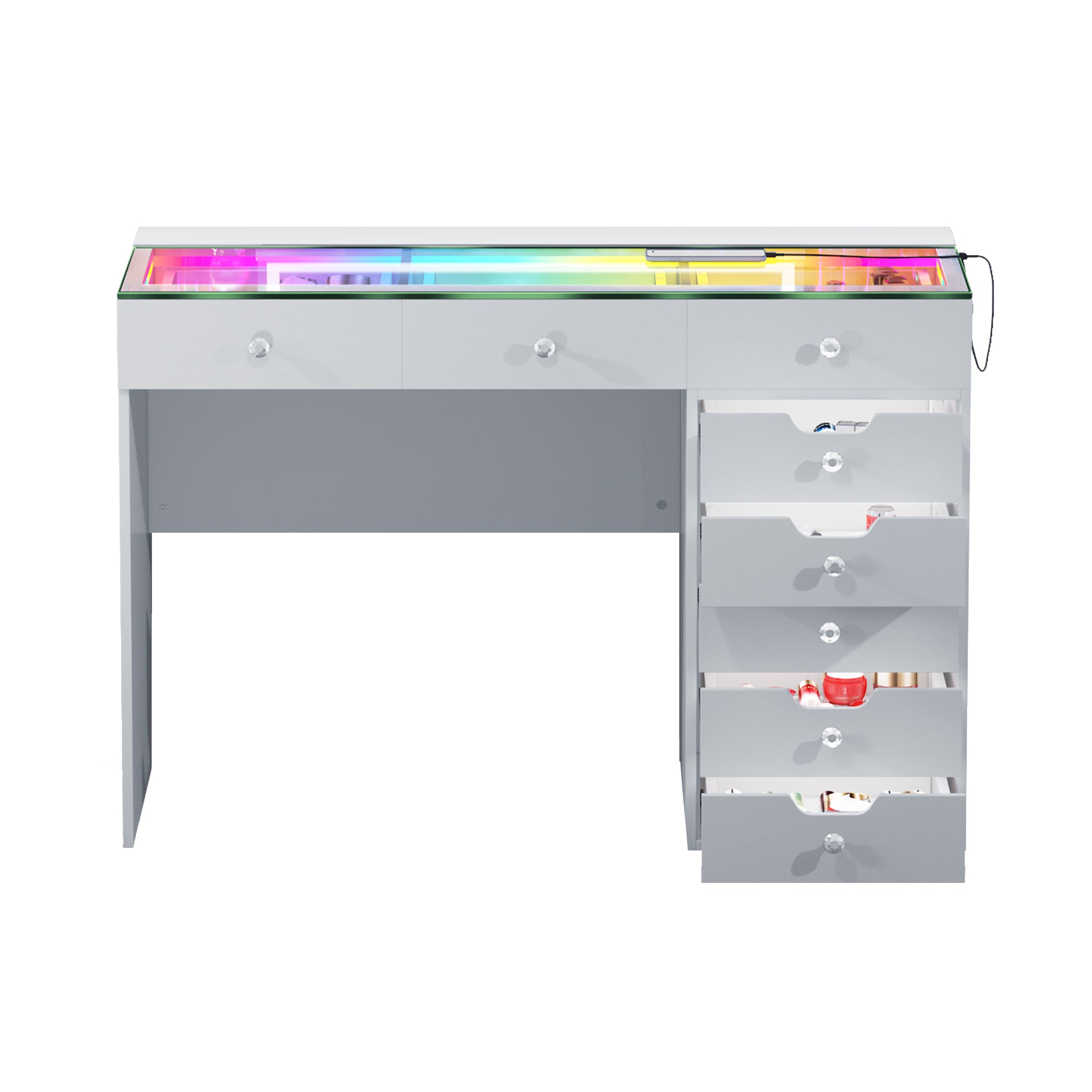 【vani】キャビネット VANITII Diana Vanity Desk - Vanity Desk With Mirror - Vanity Desks