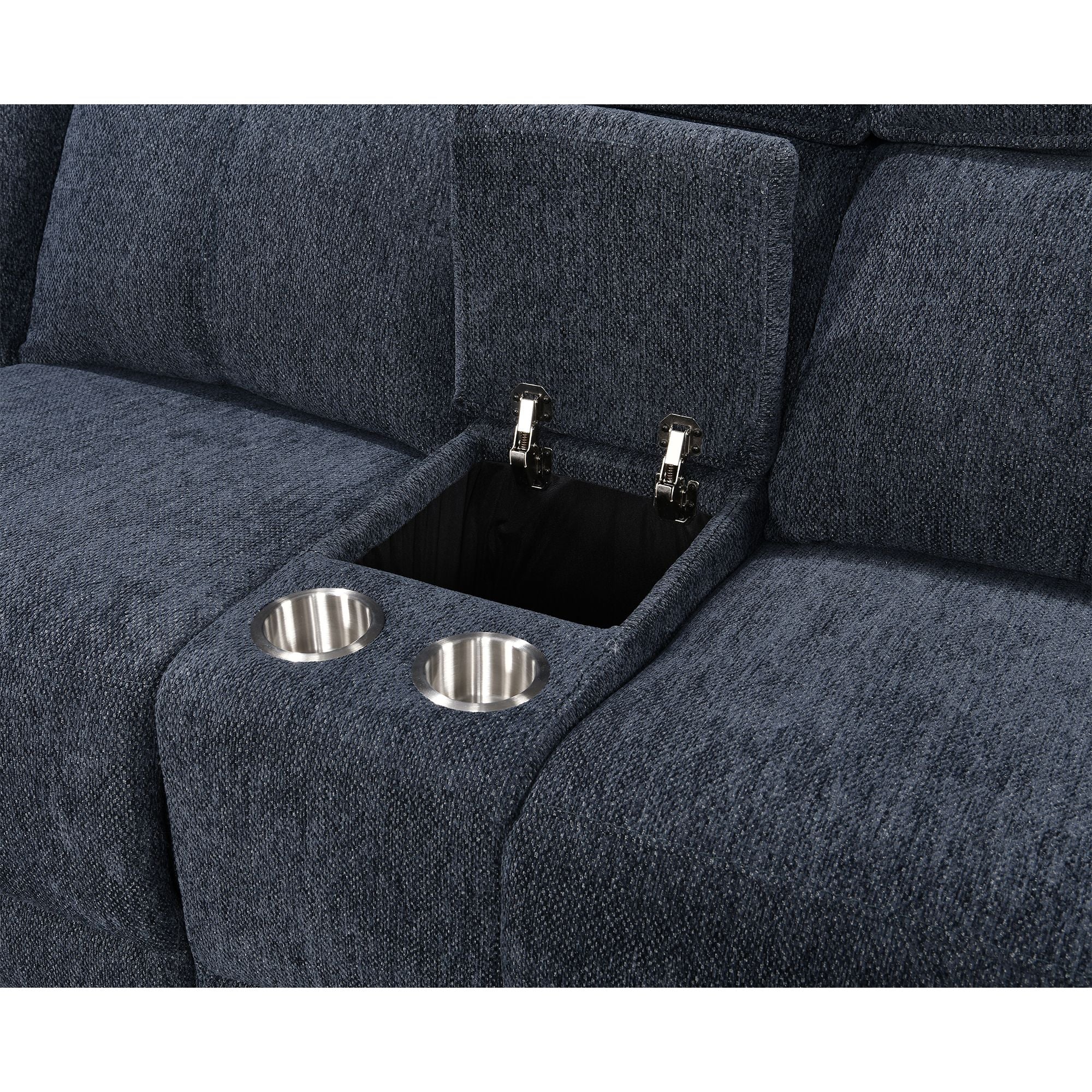 Power Recliner Sectional Fabric Sofa MC3020 Blue