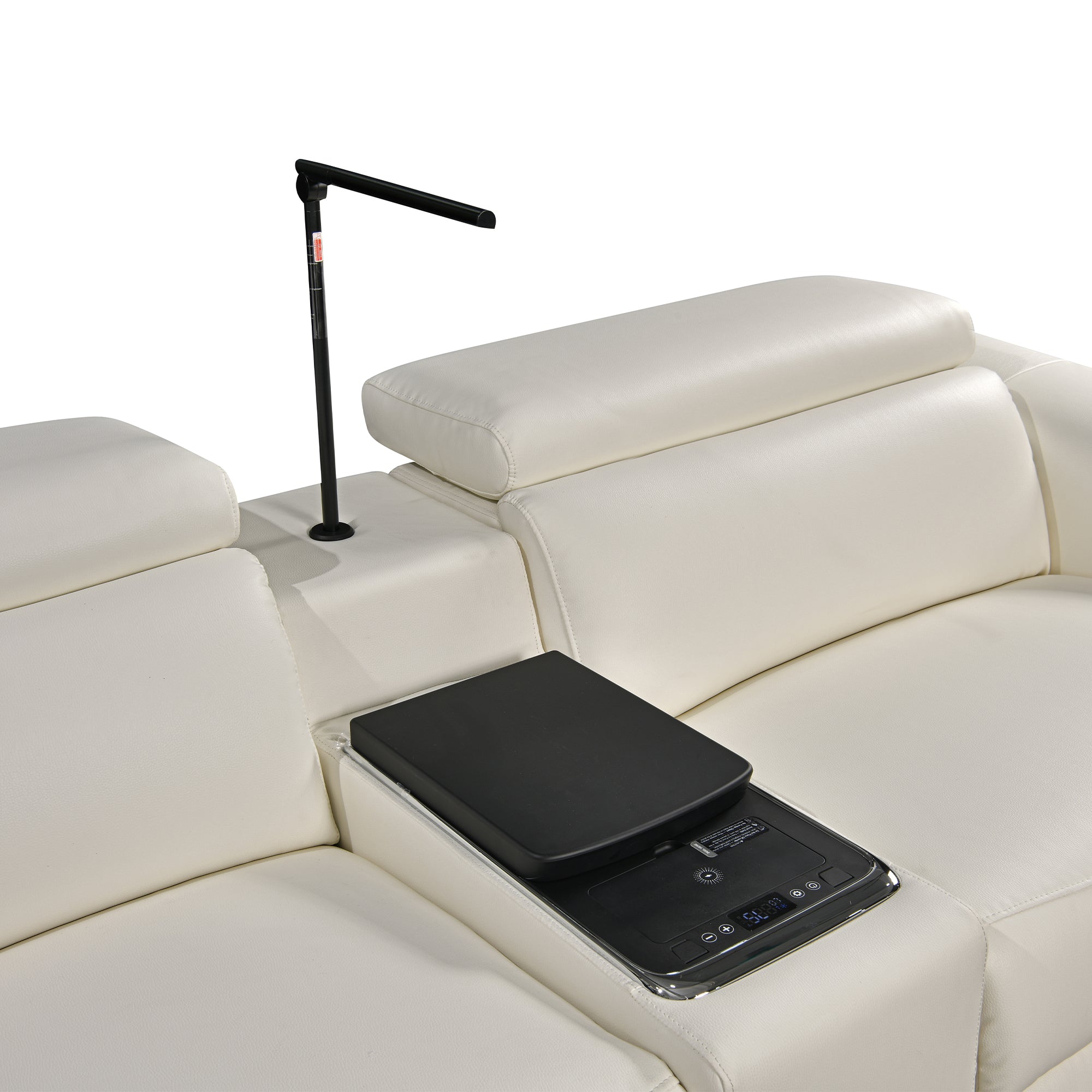 Power Recliner Air Leather Sectional MC3028A White
