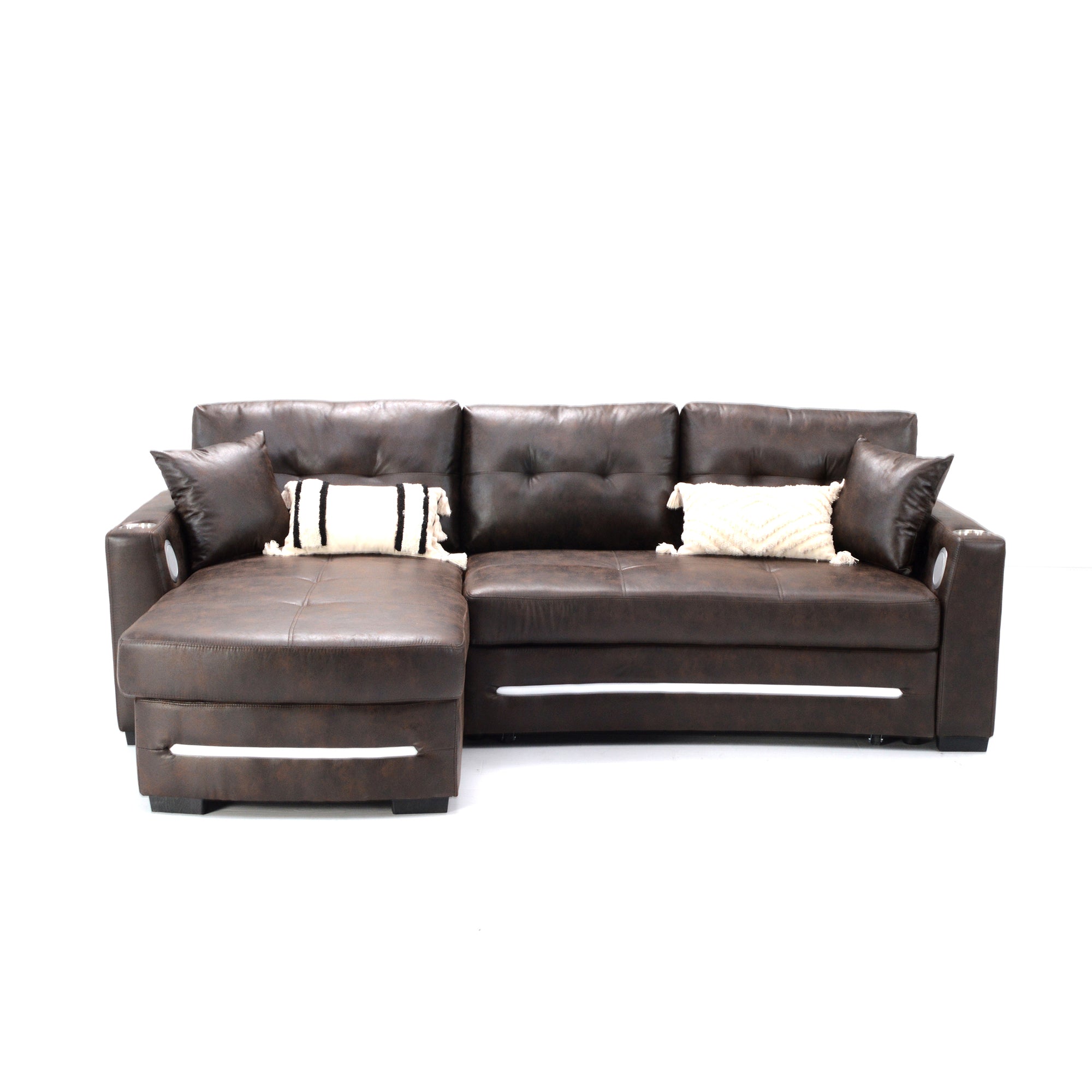 L-Shape sofa with storage and Pull-out bed-1369 R&L