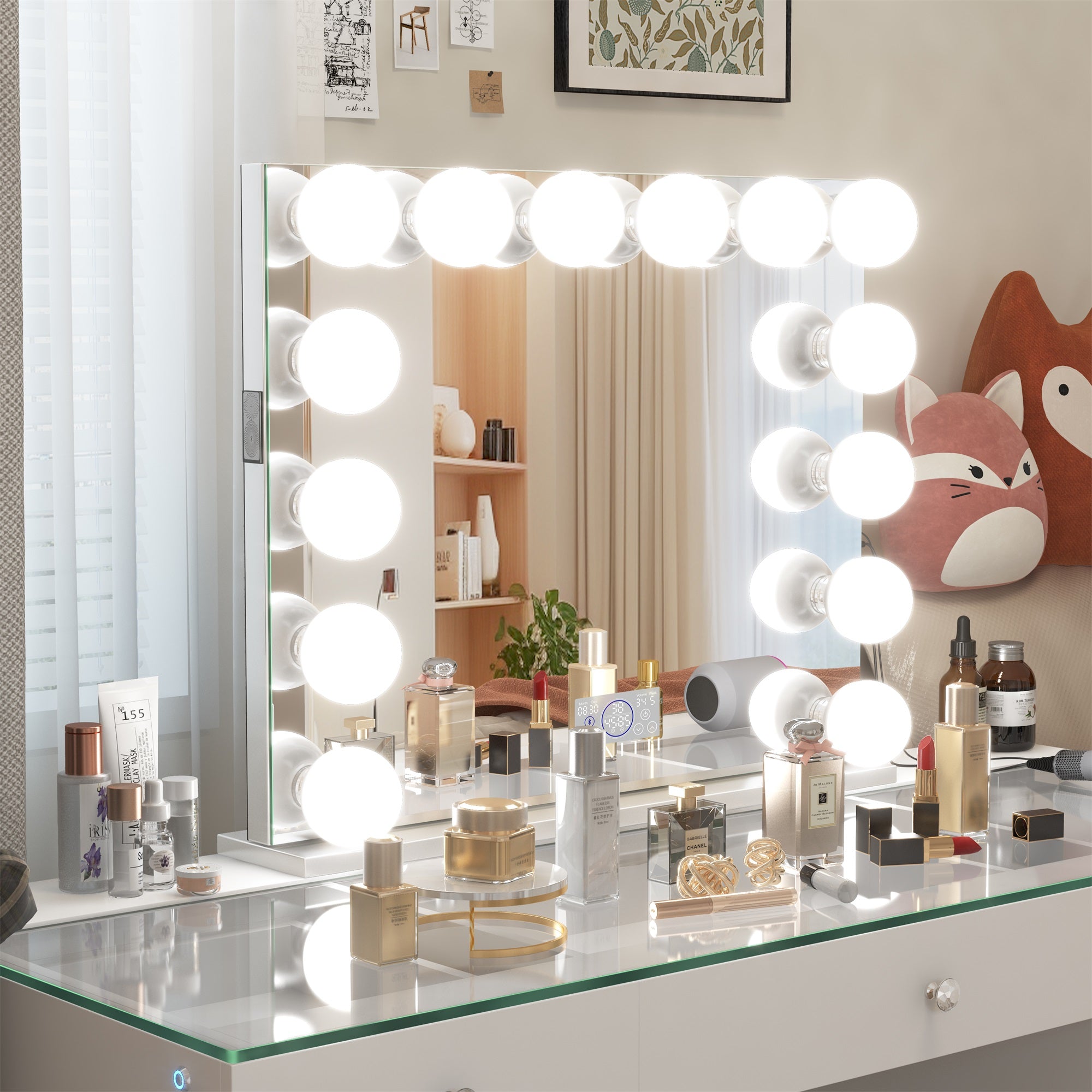 VANITII Marilyn Hollywood Vanity Mirror Pro with 14 Dimmable LED Bulbs