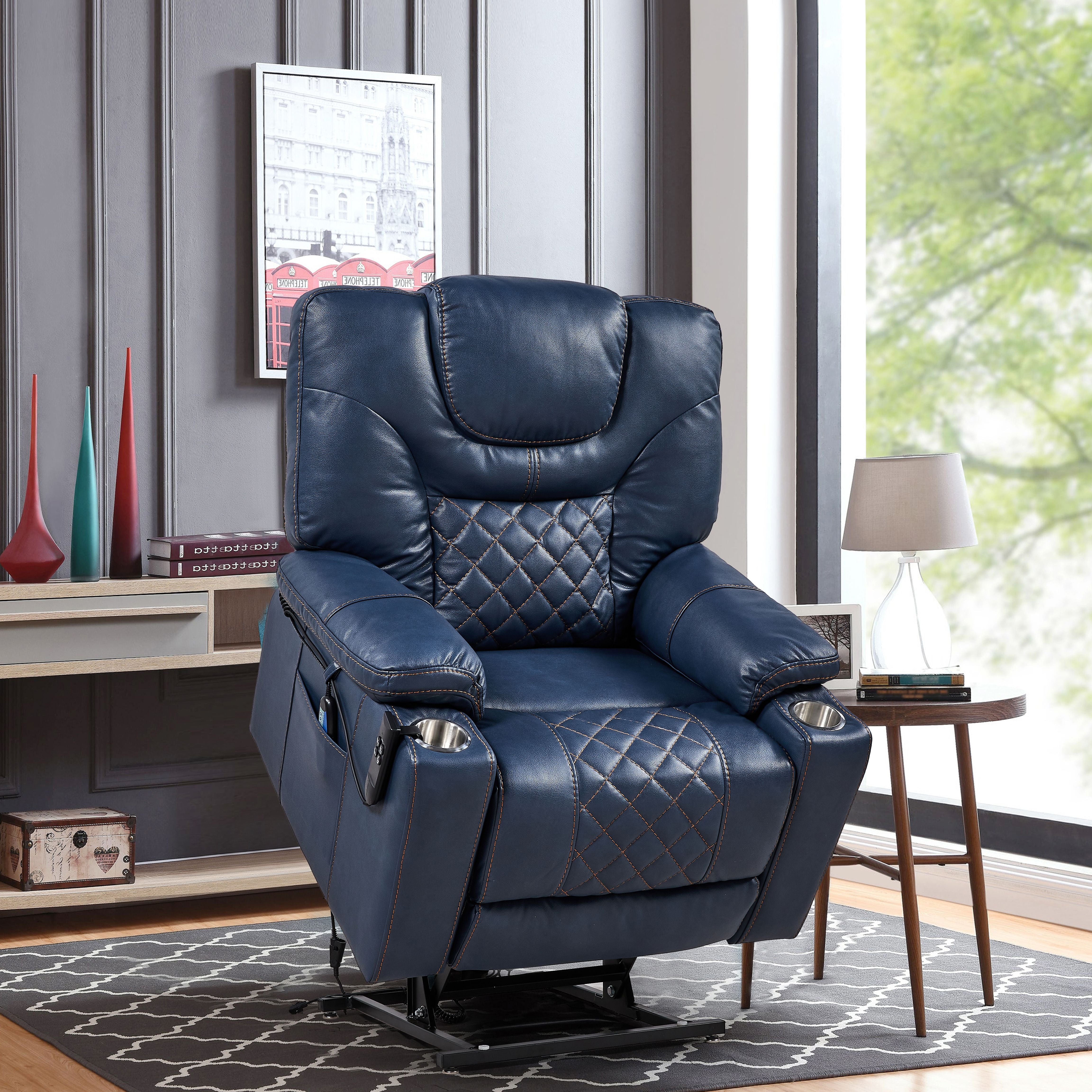 Massage Lift Chair Blue