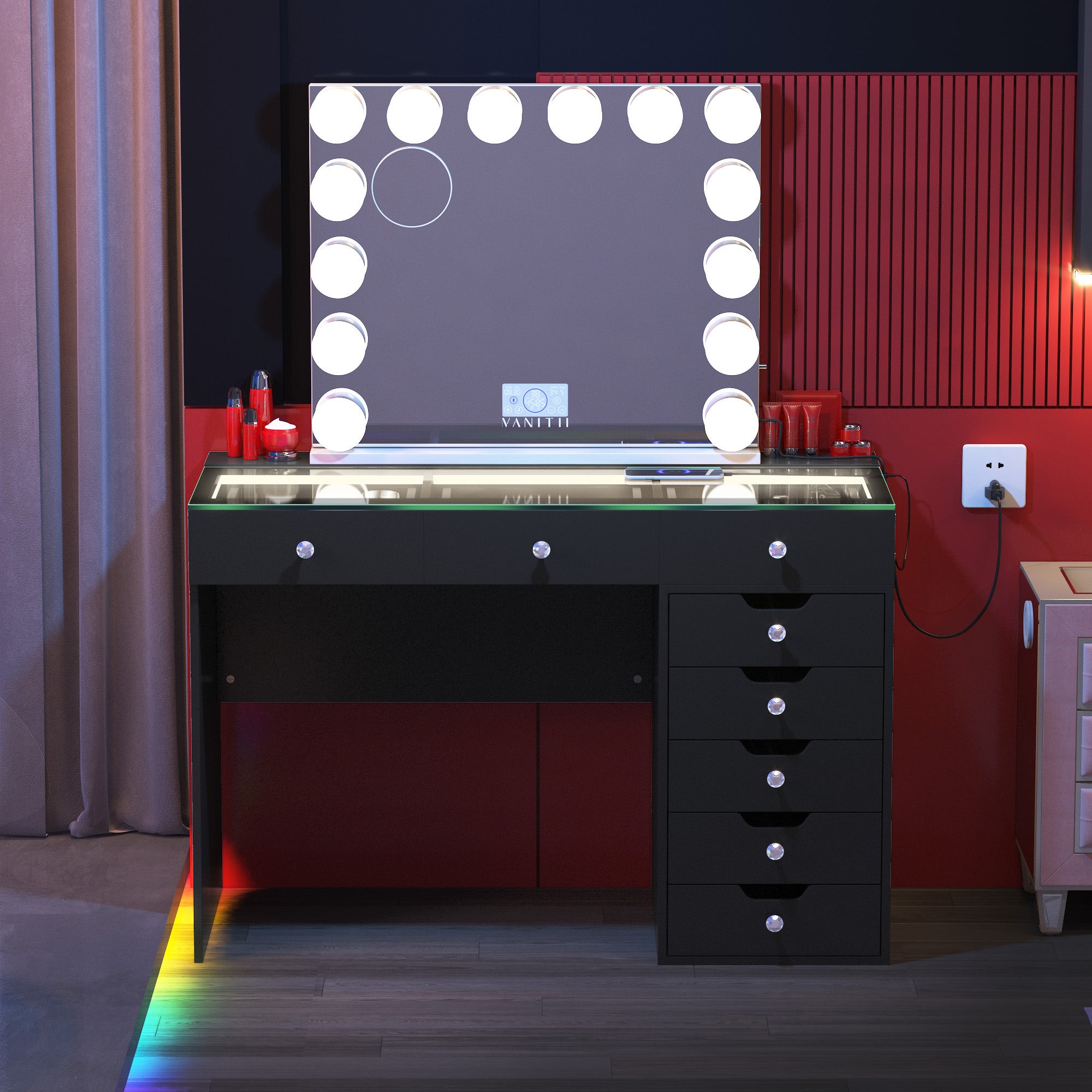 Promotion !  Diana 8 Vanity Set with 14 Bulbs Vanity Mirror