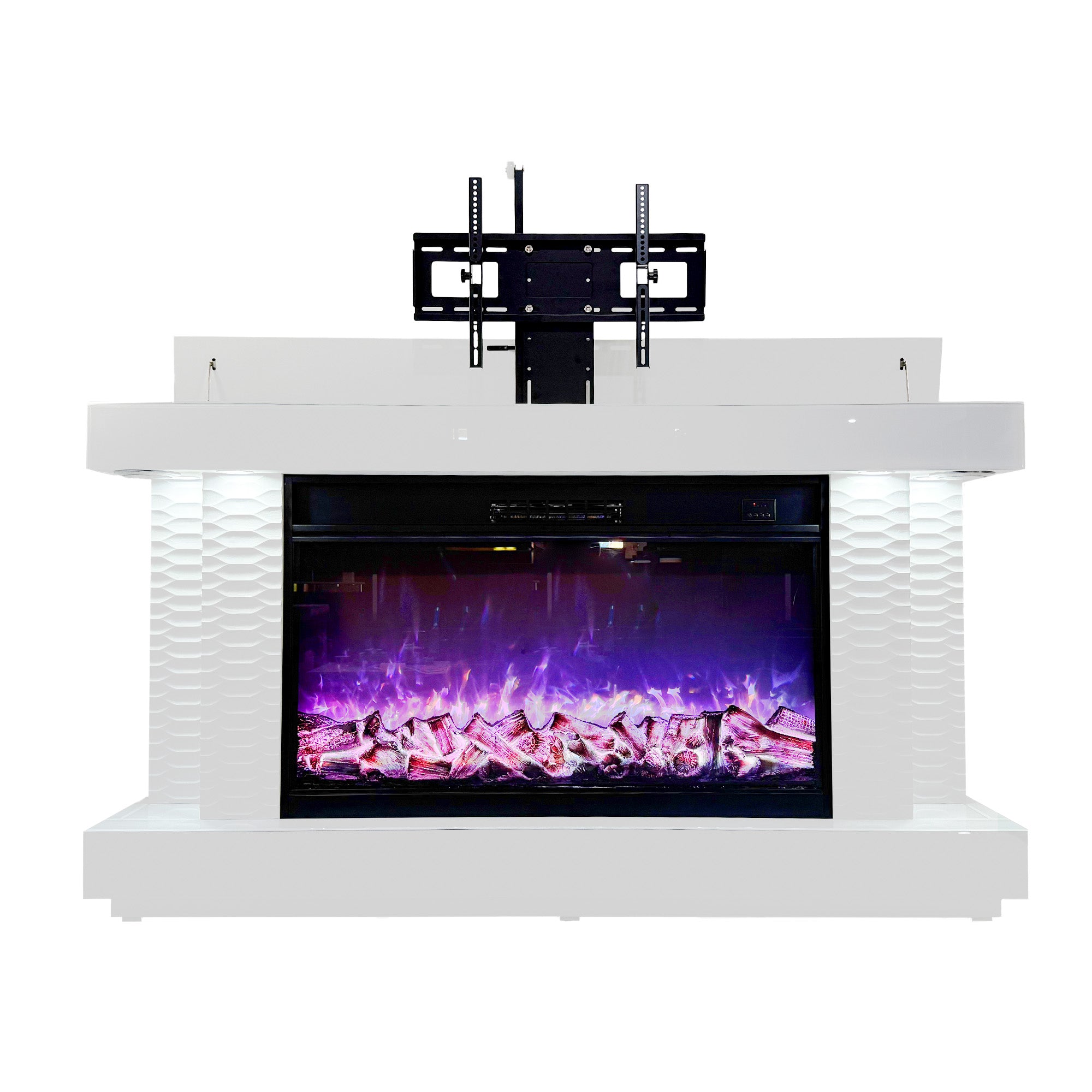 VANITII TV Stand Fireplace with Heating Function and Bluetooth speaker