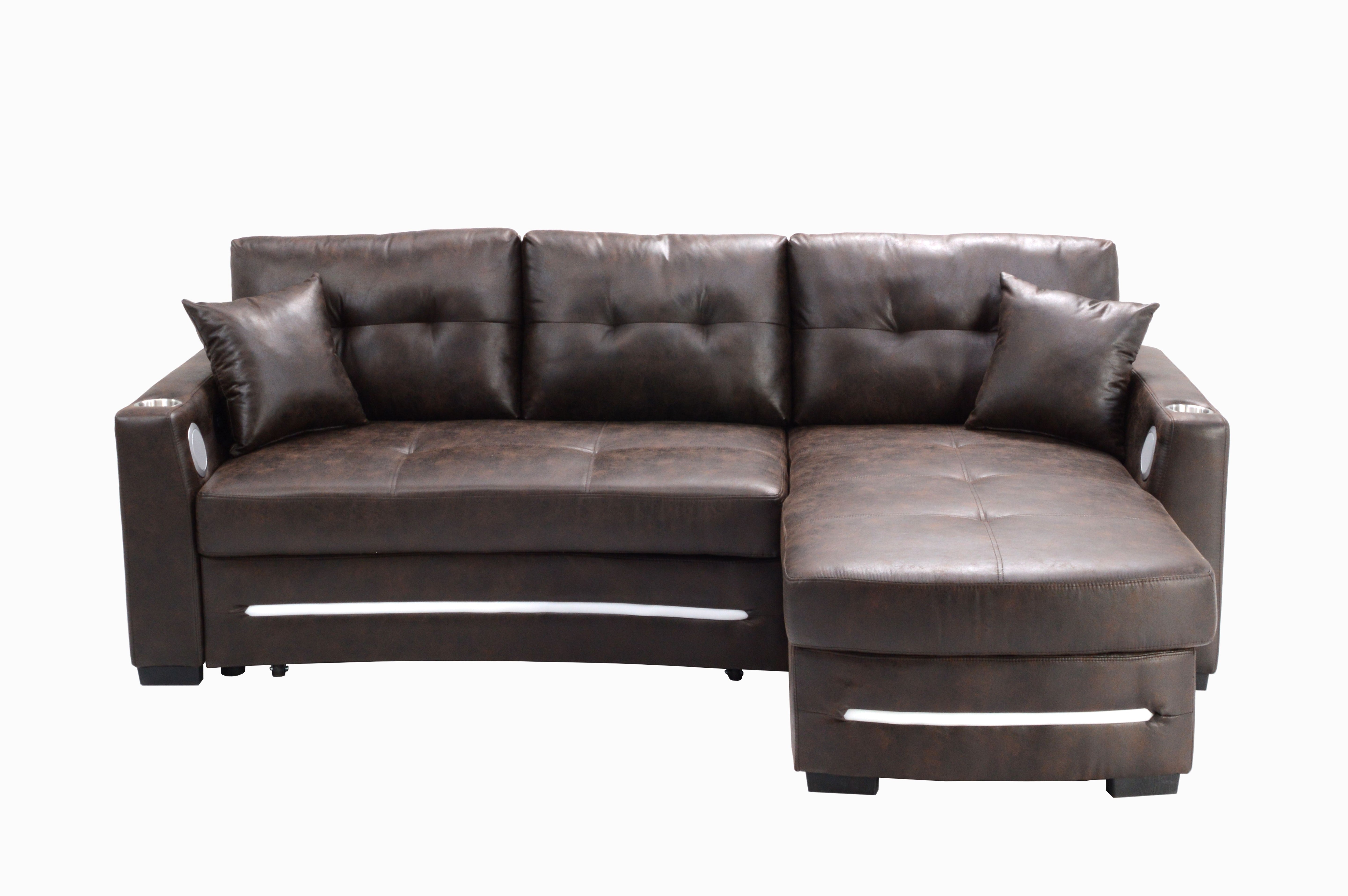 L-Shape sofa with storage and Pull-out bed-1369 R&L