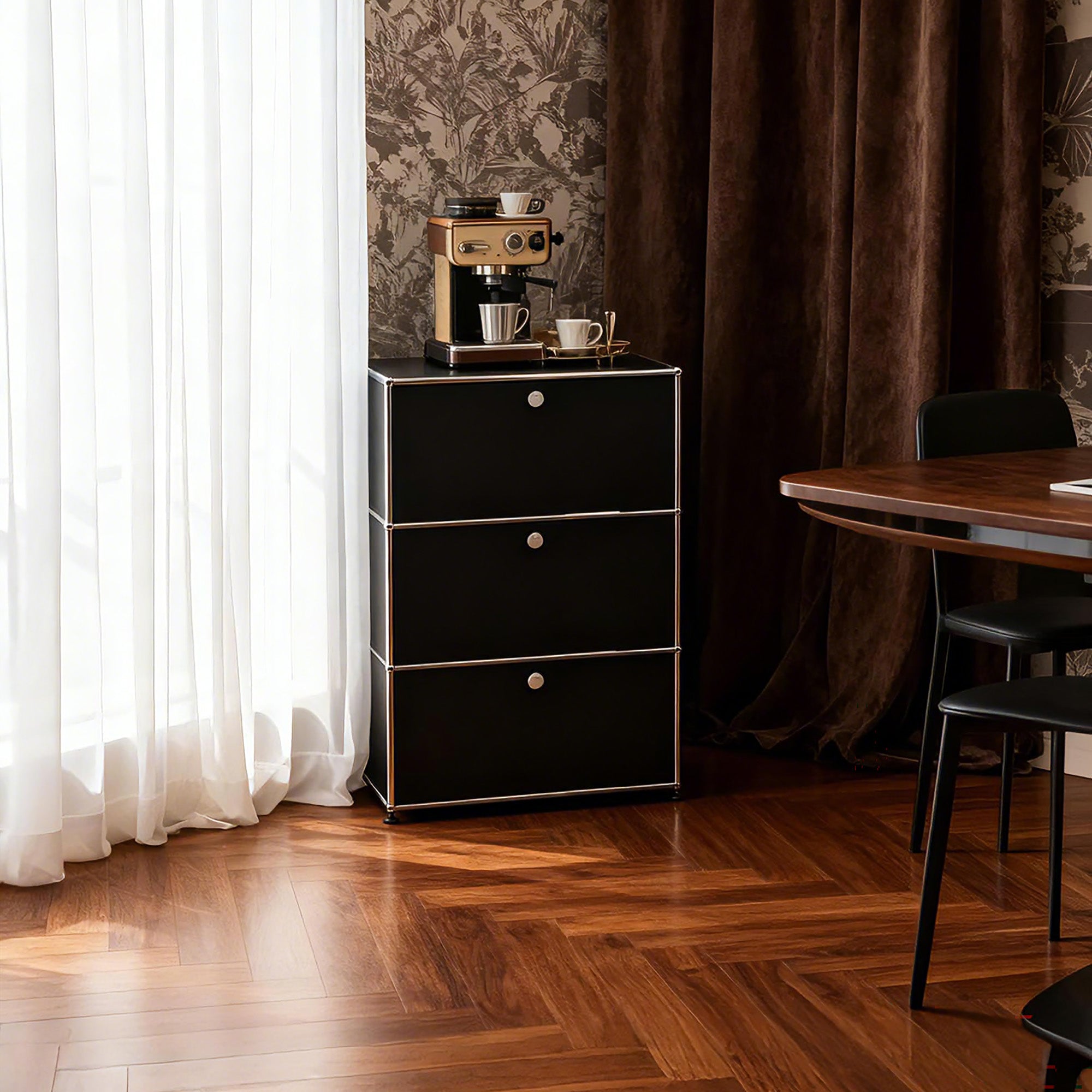 Steel Cabinet with Three Drawers