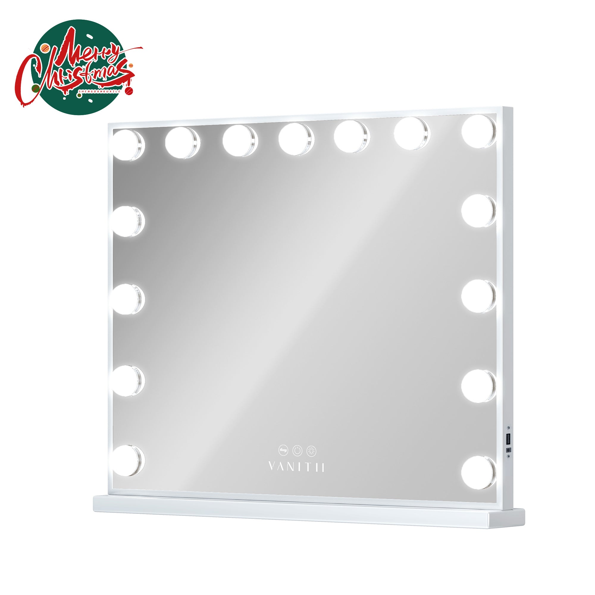 VANITII Mary Hollywood Vanity Mirror XXL - 15 Dimmable LED Bulbs