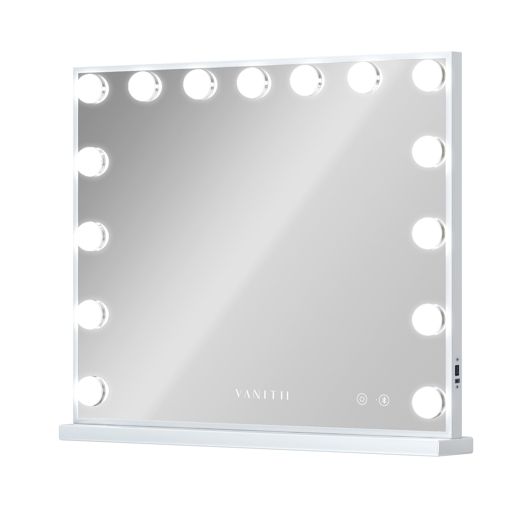 VANITII Mary Hollywood Vanity Mirror with Bluetooth XXL - 15 Dimmable LED Bulbs