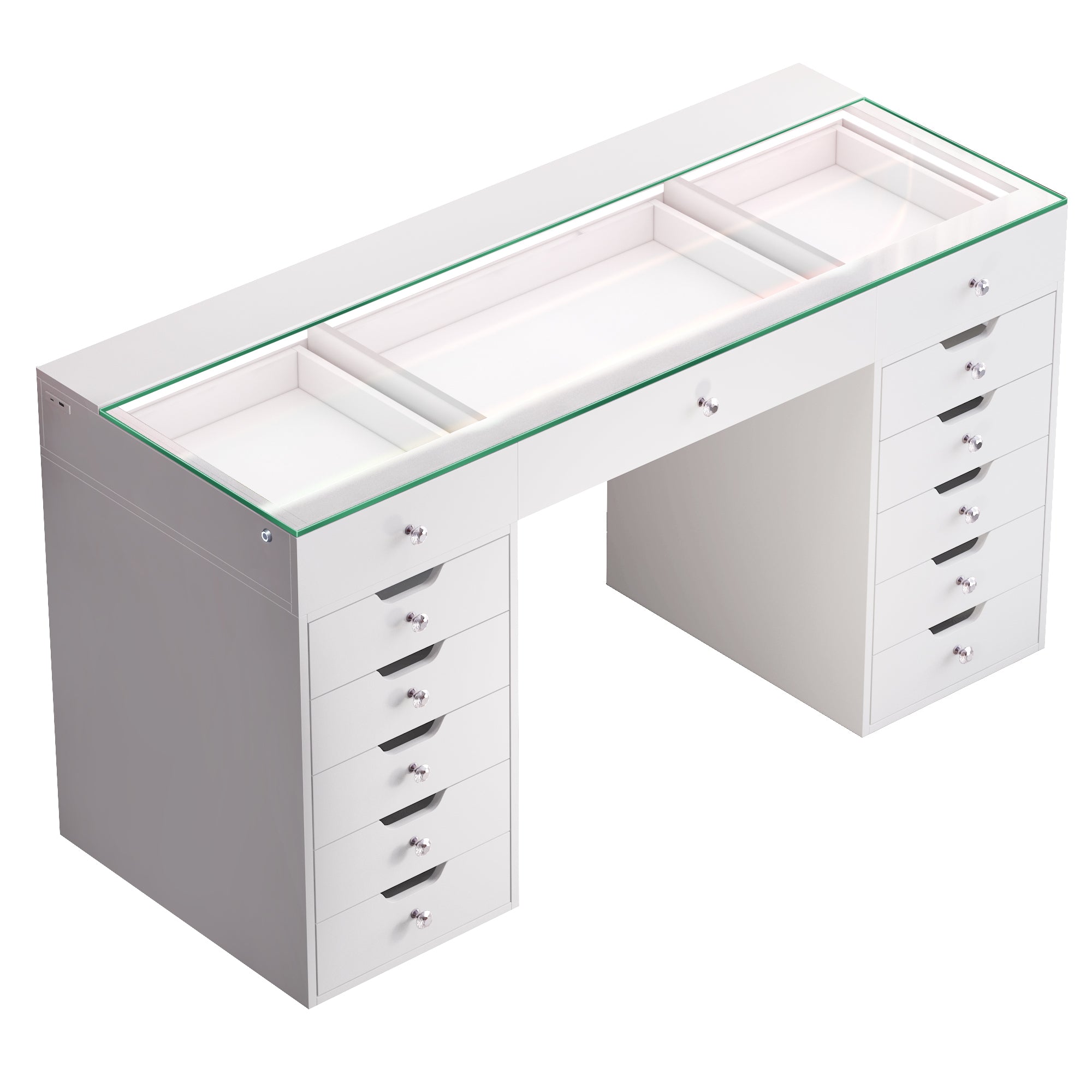 VANITII Eva Vanity Desk - 13 Storage Drawers