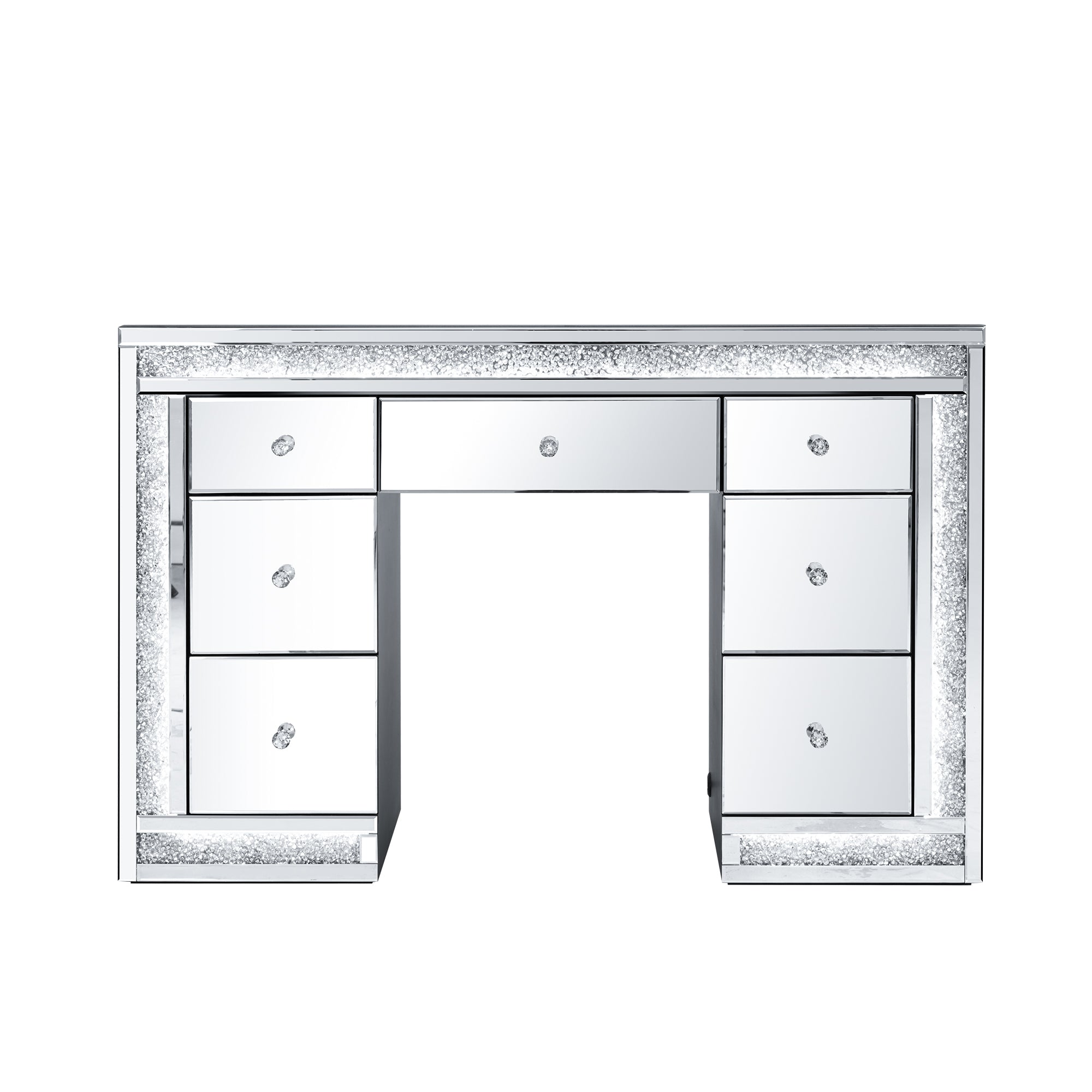 VANITII Crushed Diamonds LED Dressing Table