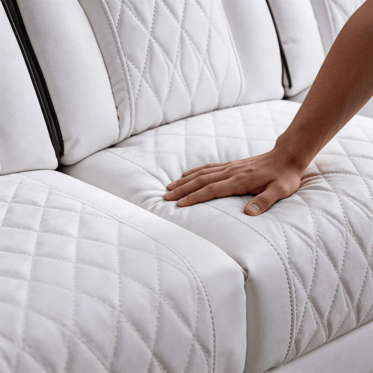 Jessie Luxury White Power Recliner Sofa Set