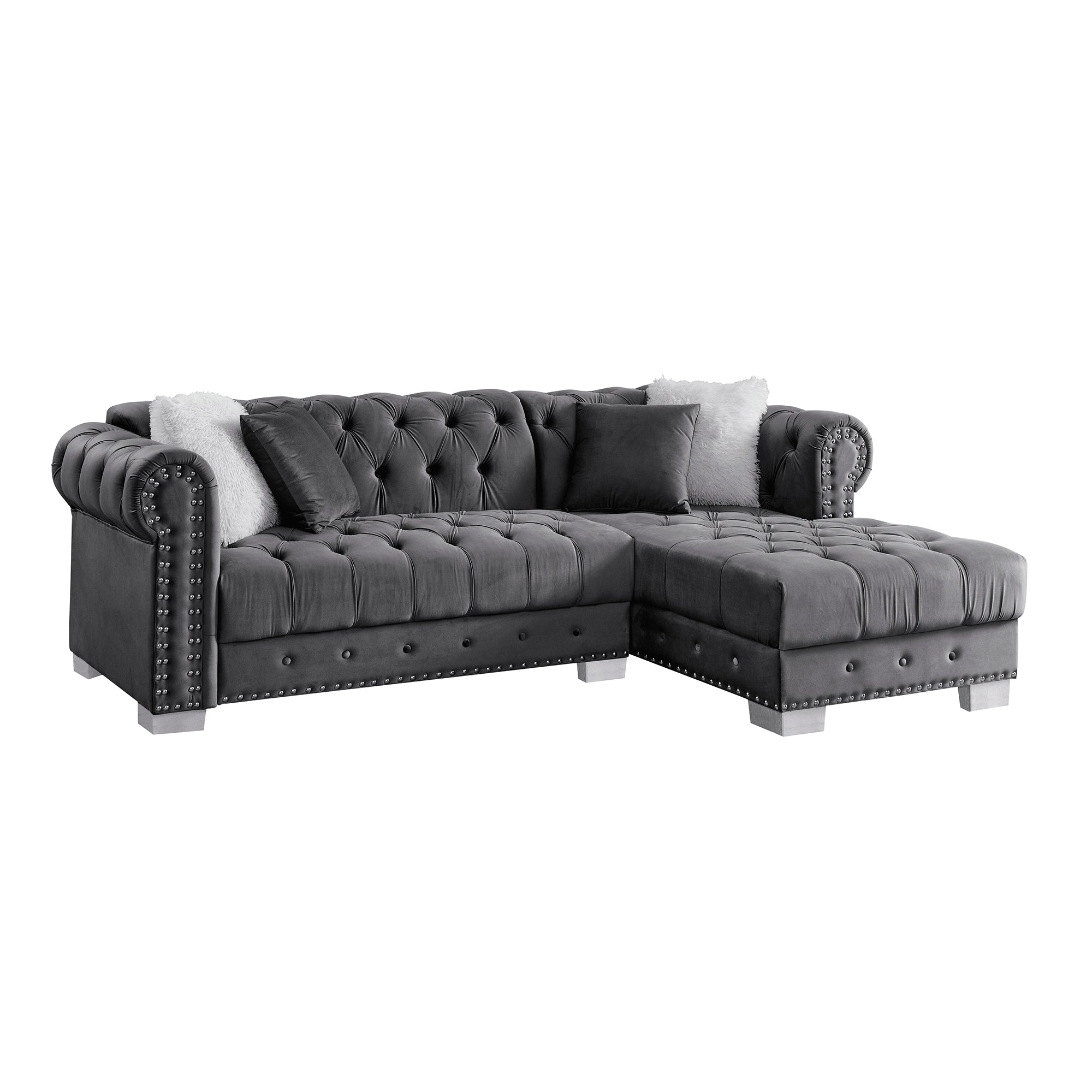 Tufted L Shaped Sofa