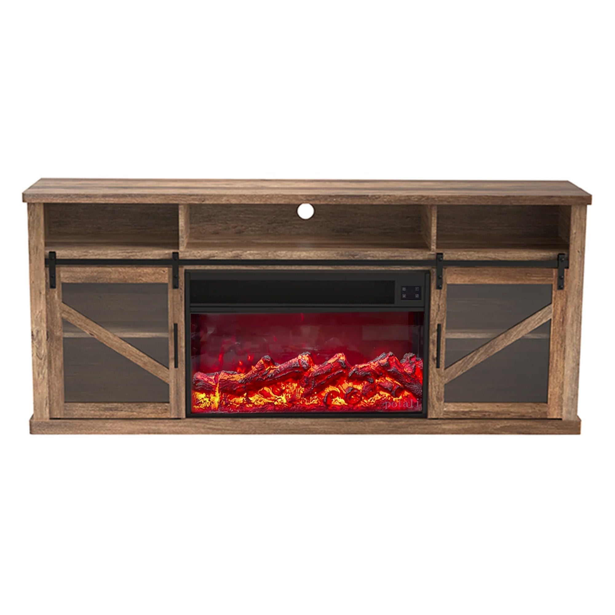 Fully Assembled 72" TV stand with an electronic fireplace (HZ01)