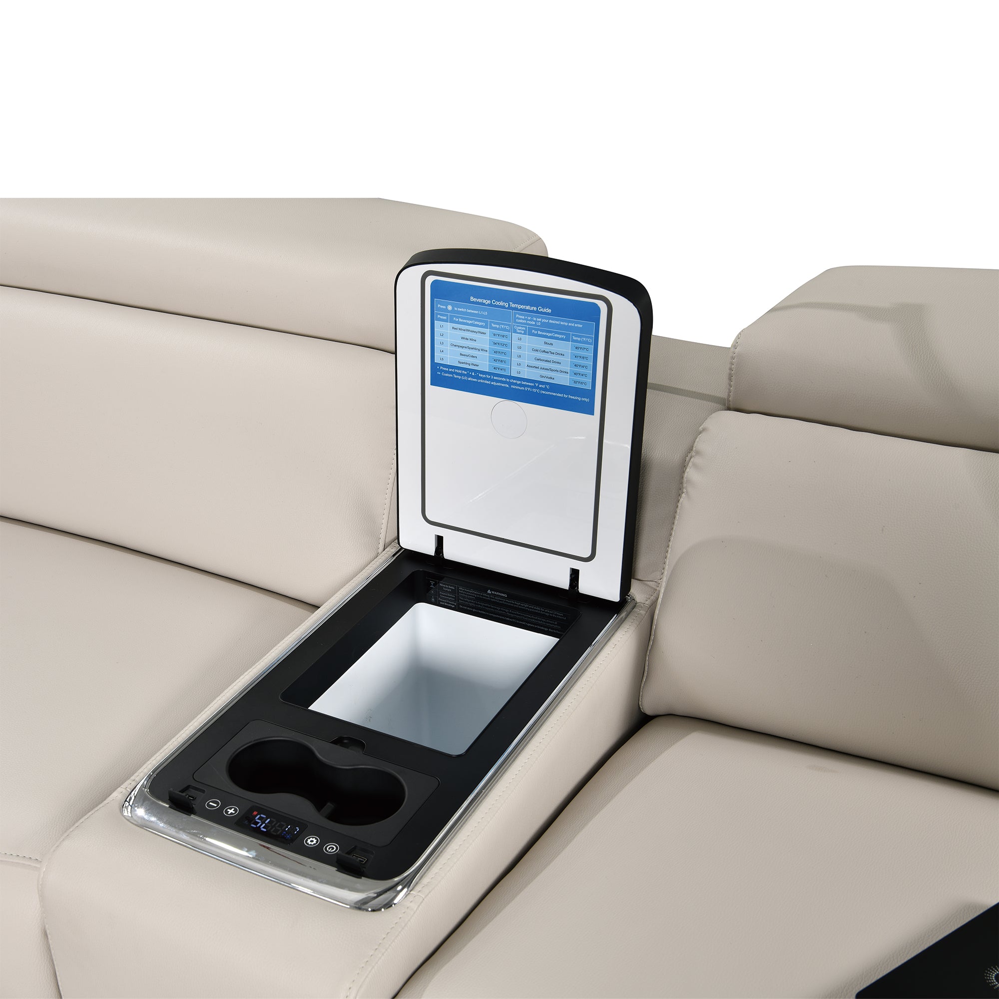 Power Recliner Air Leather Sectional MC3028A Beige